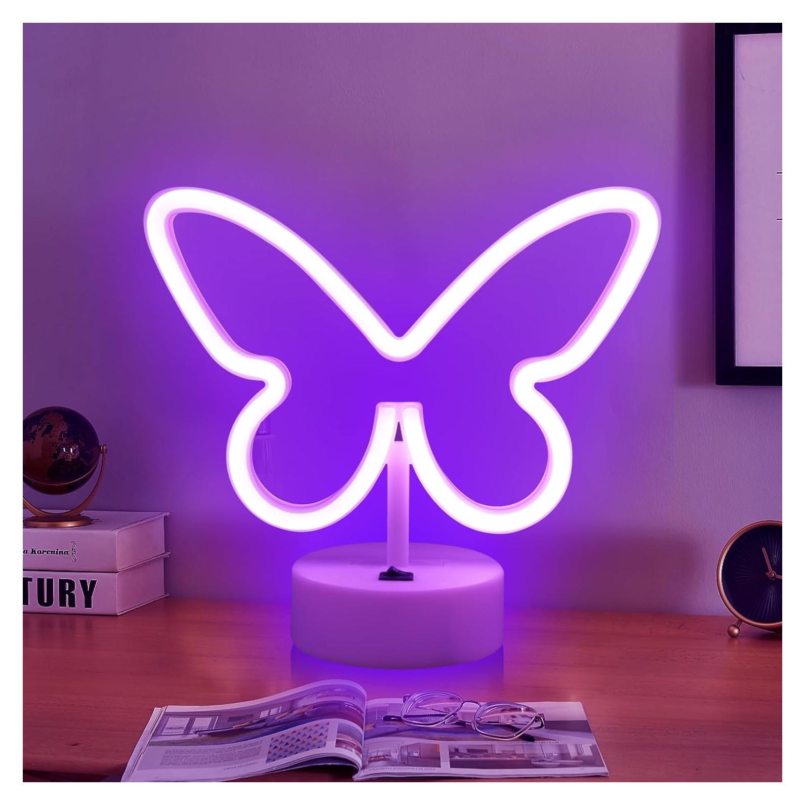 Luz de Neón Mariposa Morada LED UrsaMajor - Decoración Interior