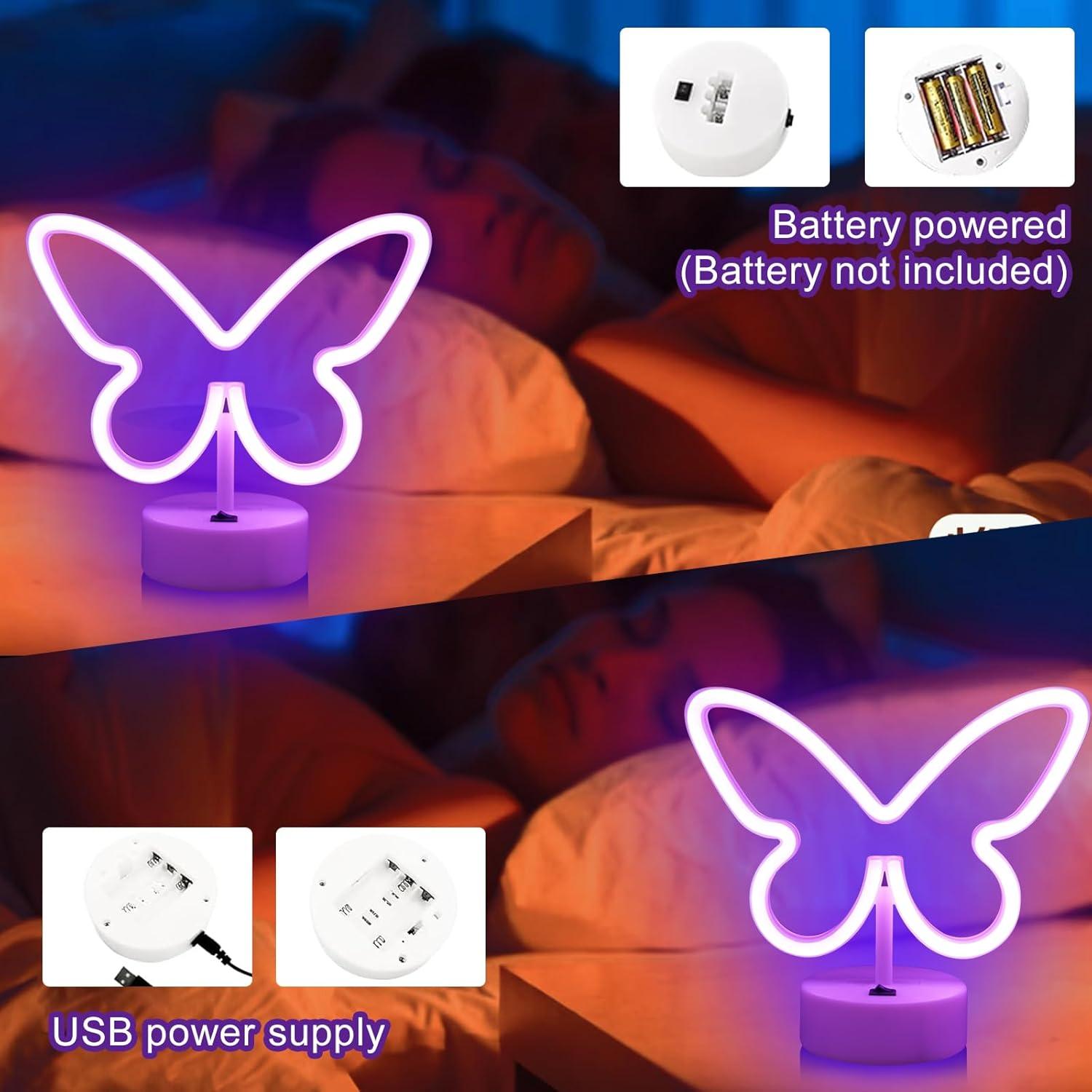 Luz de Neón Mariposa Morada LED UrsaMajor - Decoración Interior