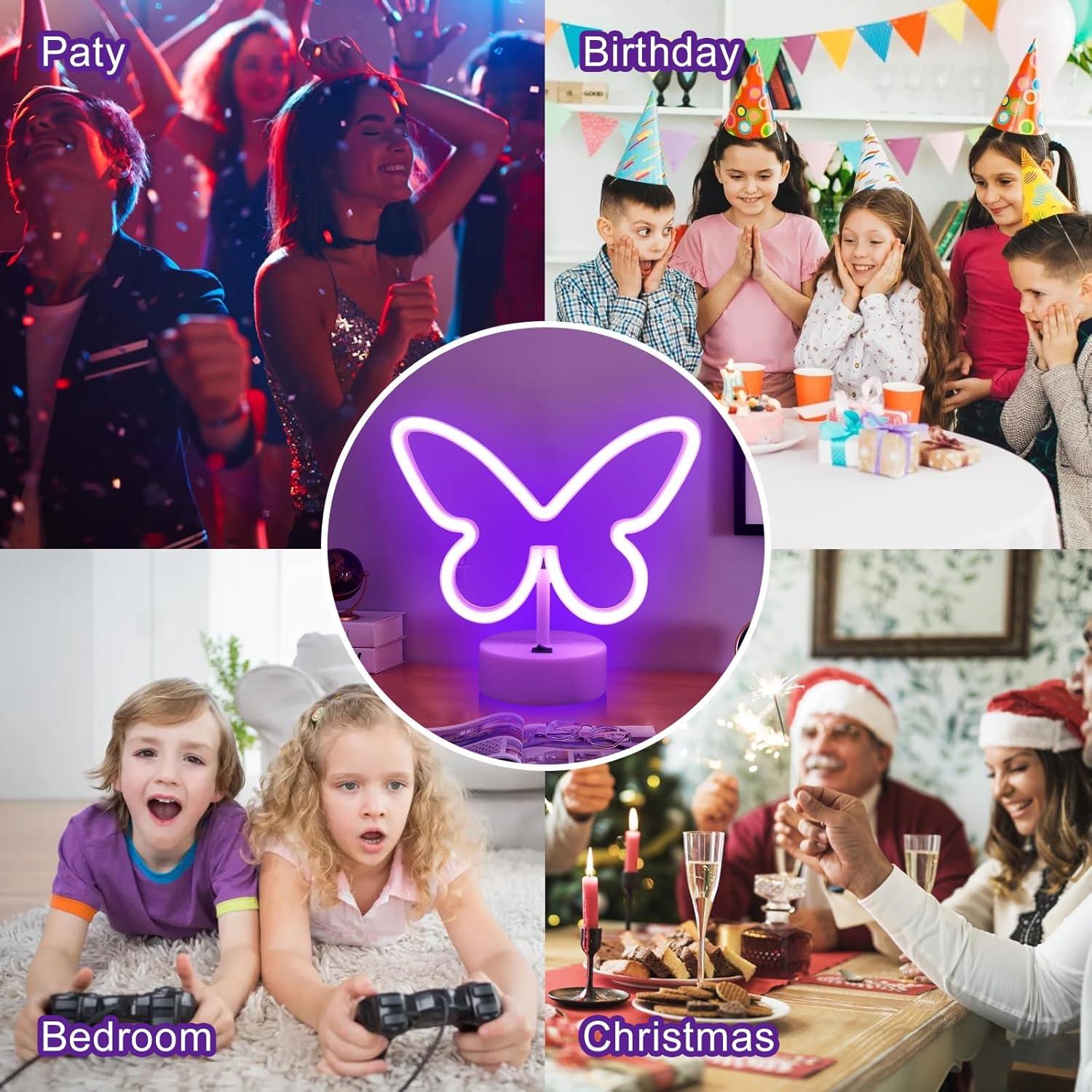 Luz de Neón Mariposa Morada LED UrsaMajor - Decoración Interior