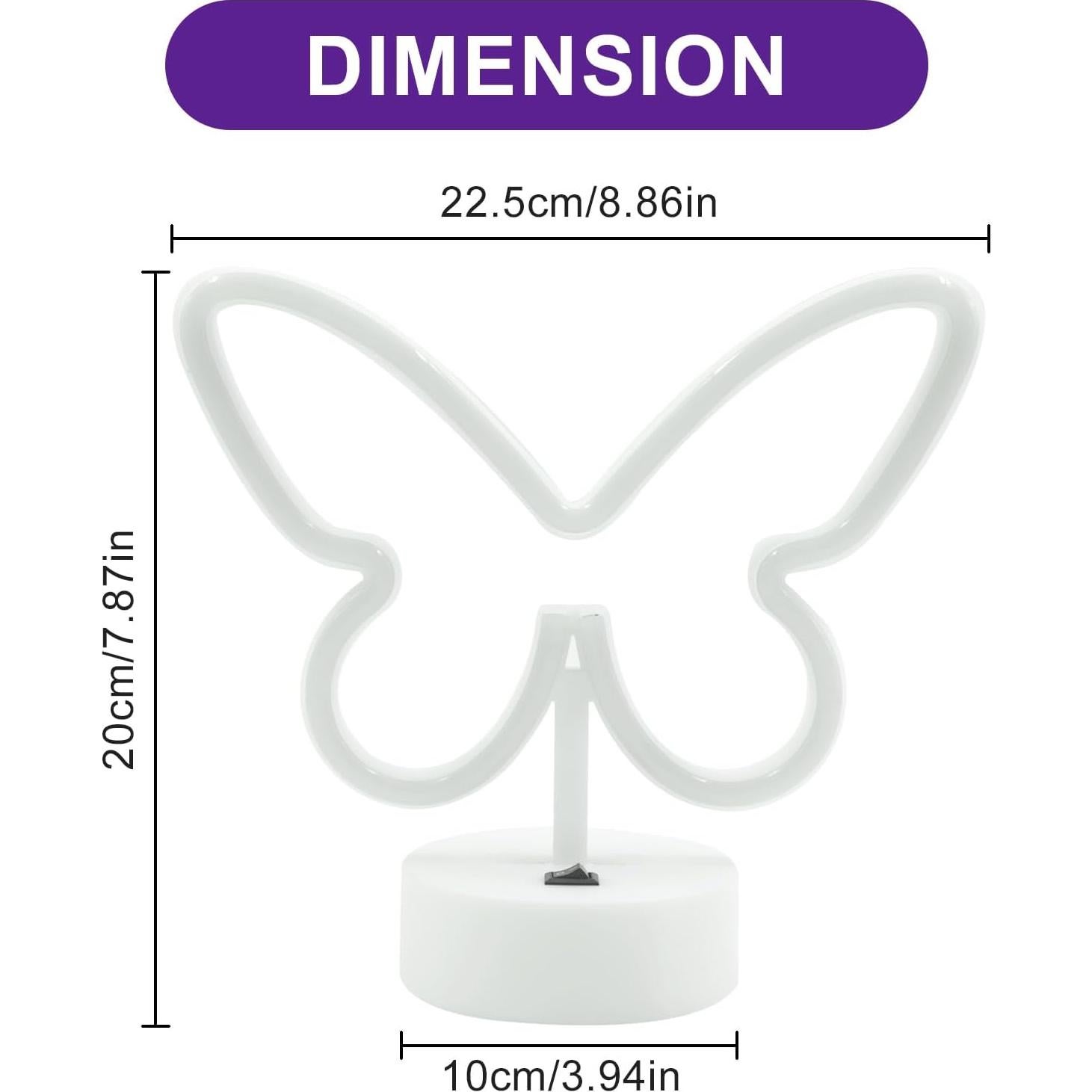 Luz de Neón Mariposa Morada LED UrsaMajor - Decoración Interior