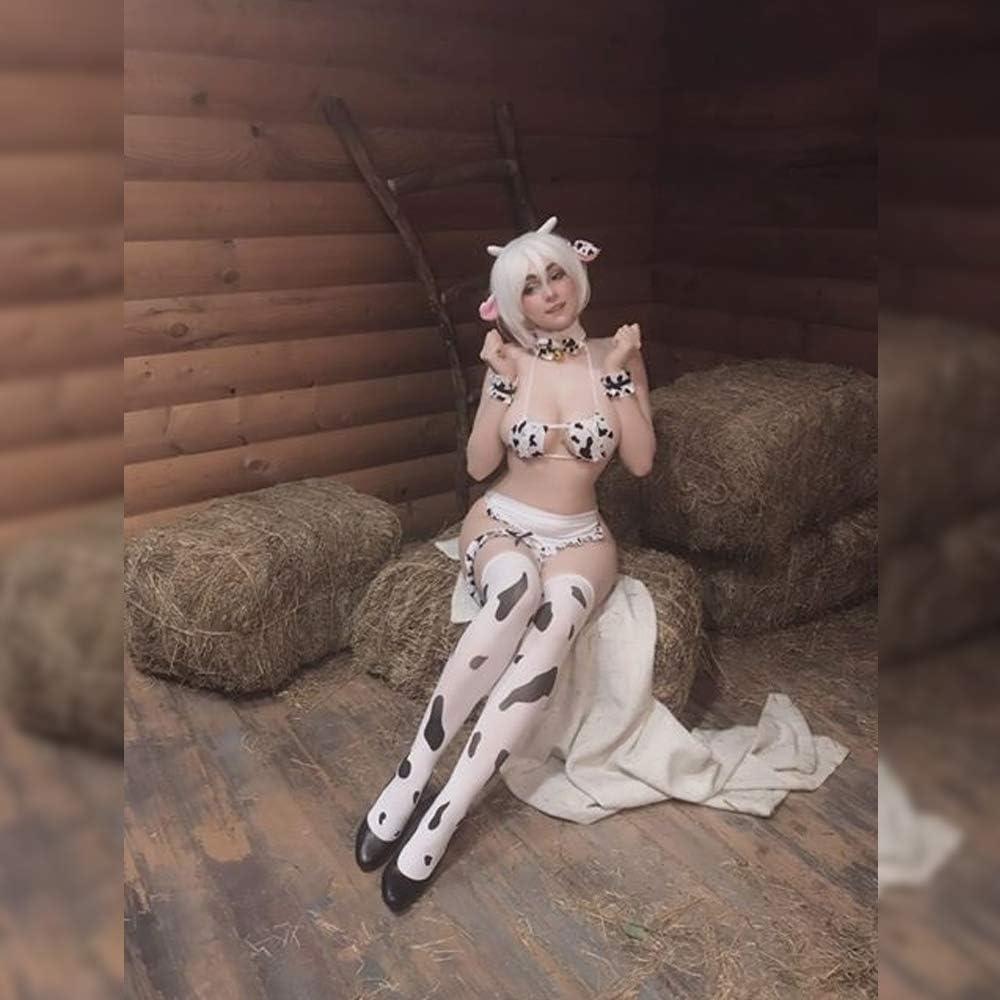 Lencería Sexy de Vaca YOMORIO para Mujeres con Medias