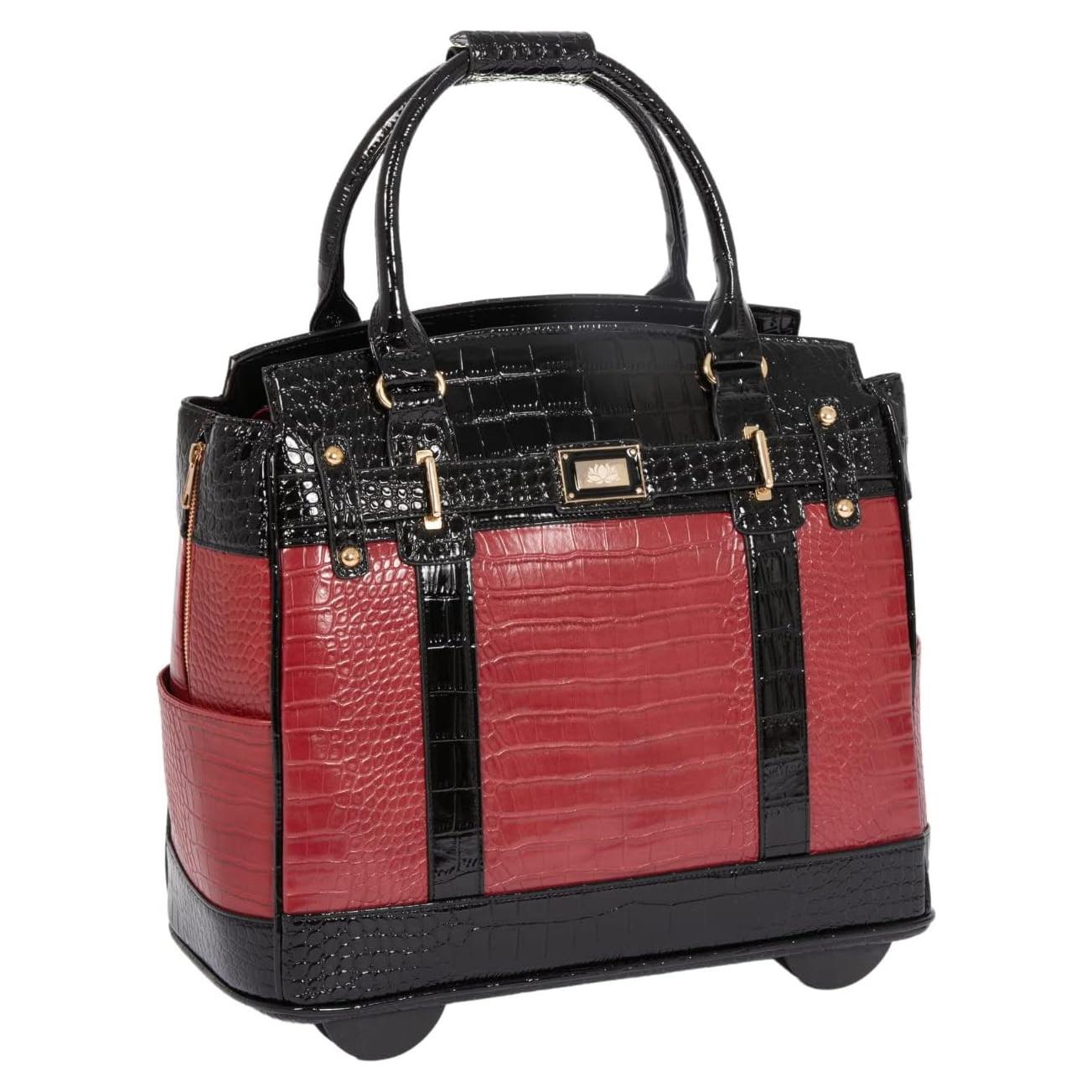 Bolsa de Laptop Rodante JKM & Company Rojo/Negro 40.6x25.4x40.6 cm