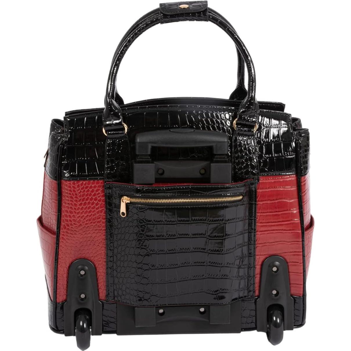 Bolsa de Laptop Rodante JKM & Company Rojo/Negro 40.6x25.4x40.6 cm