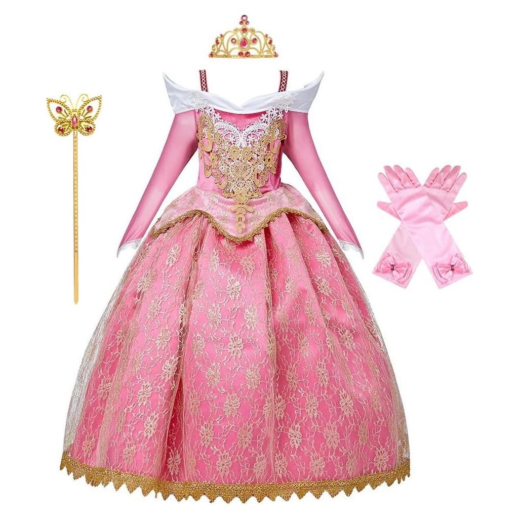 Disfraz de Princesa Bella Durmiente para Niñas 3-15 Años