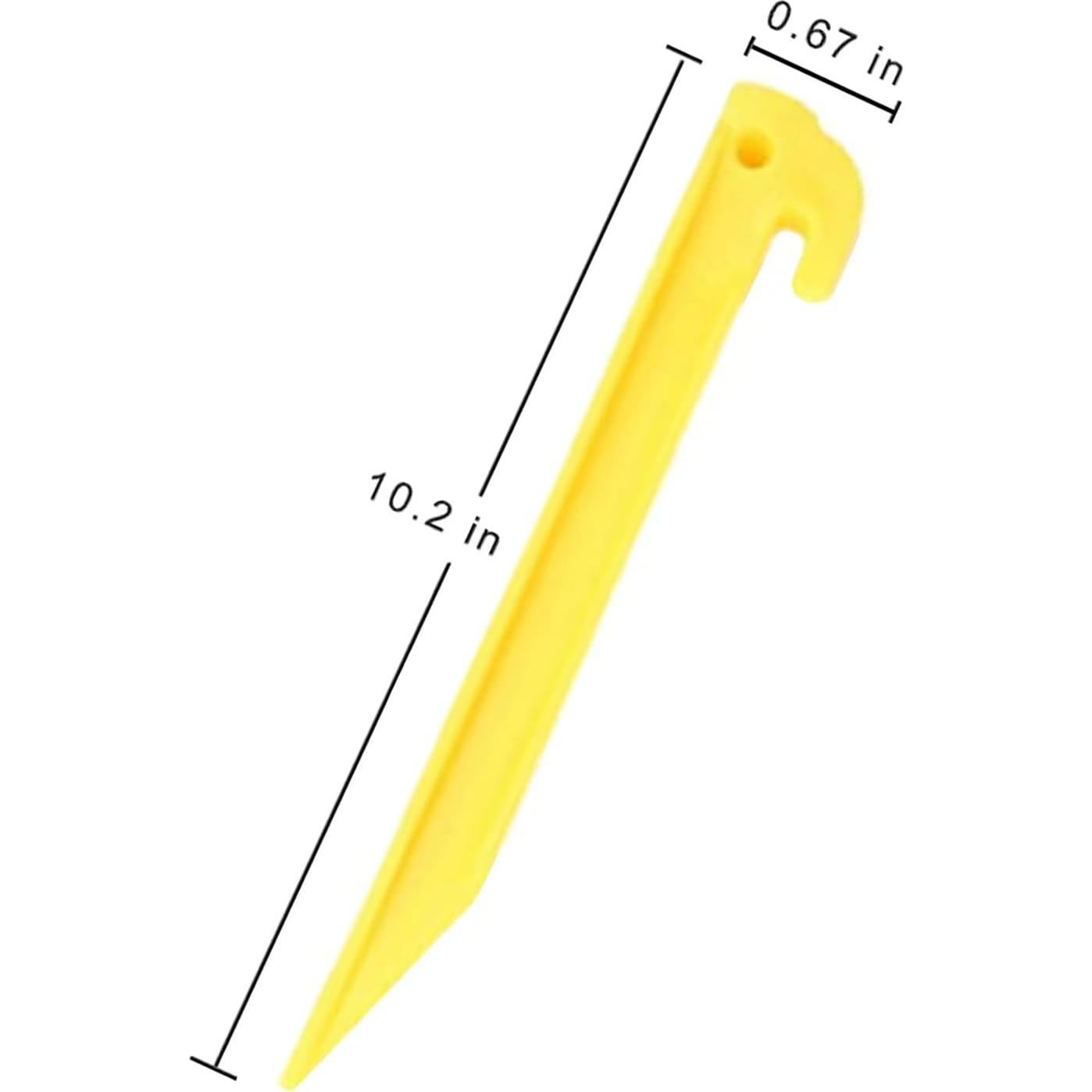 Estacas de Plástico AITIME 30 Pcs 23 cm para Tienda Amarillo