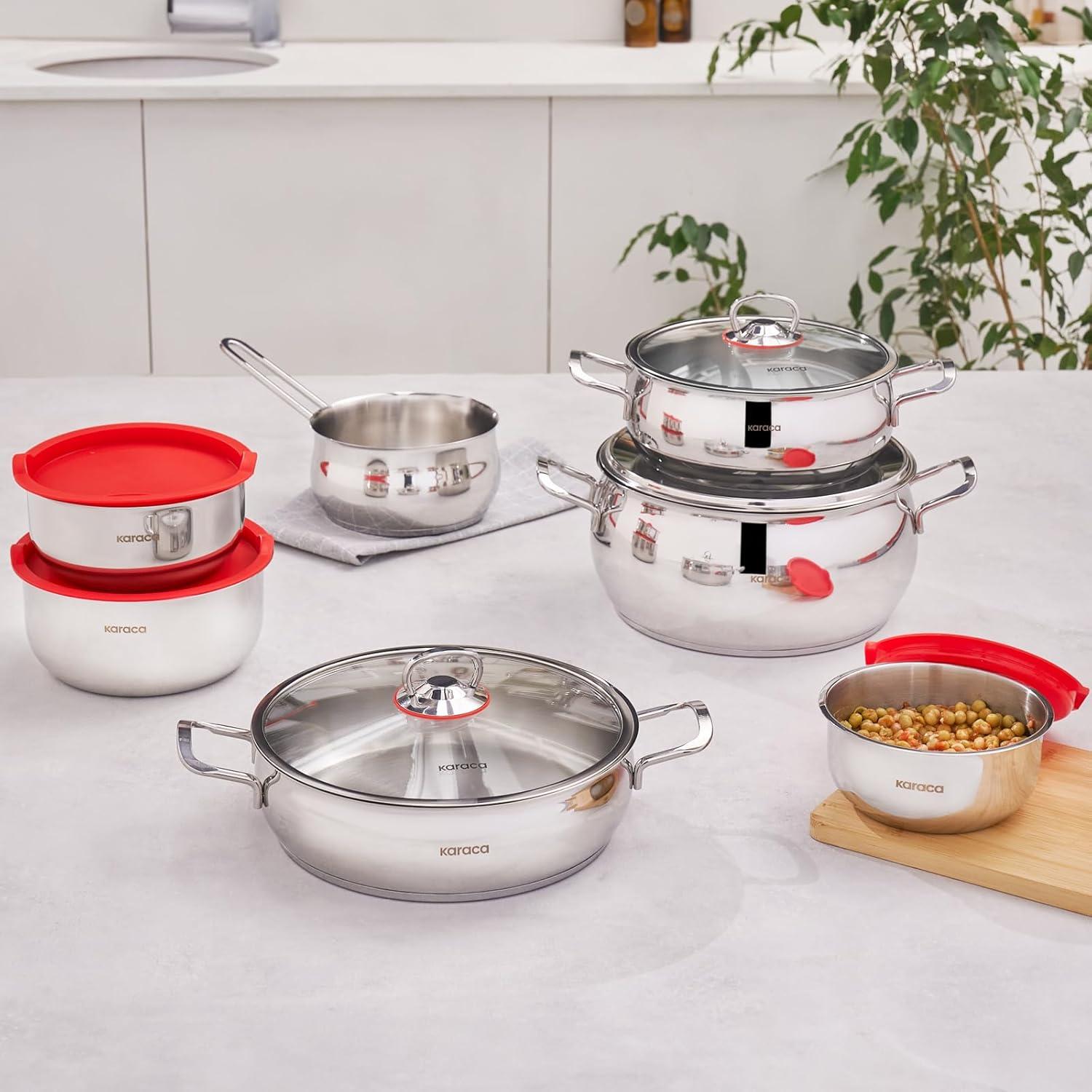 Juego de Utensilios de Cocina Karaca 13 Piezas Acero Inoxidable