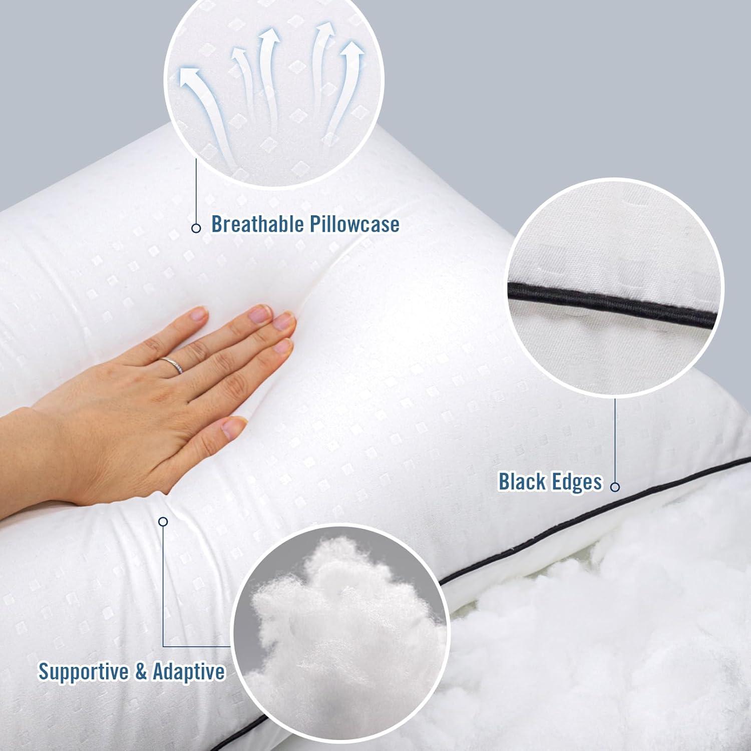 Almohadas Estándar Higoom 4 Unidades Lavables Suaves