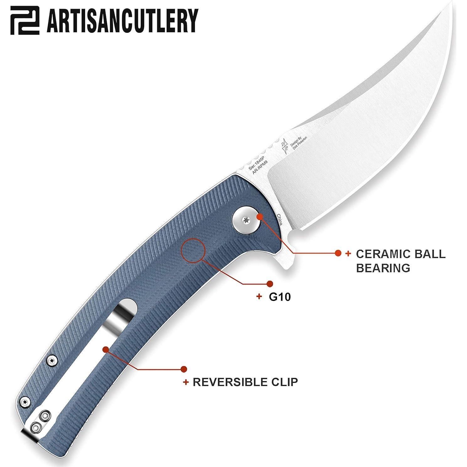 Cuchillo Plegable ARTISANCUTLERY Arroyo ATZ-1845 Gris G10
