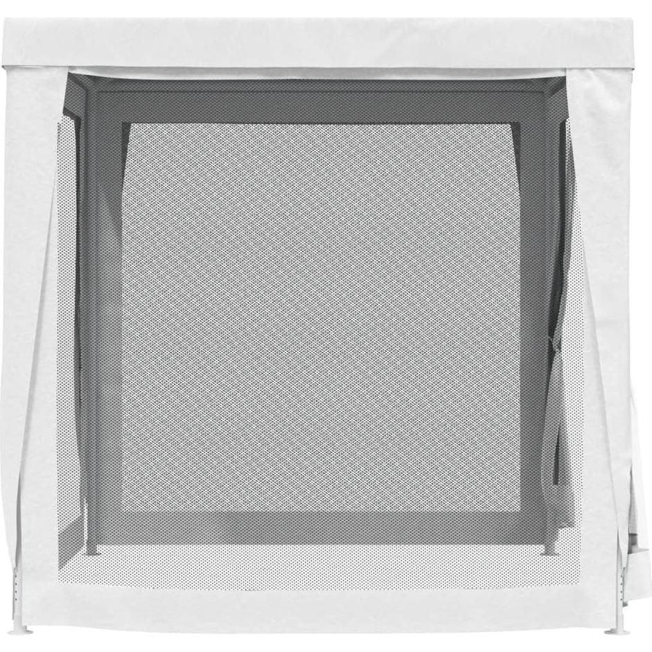 Carpa Plegable MNISDFL Blanca 3x3m con 4 Paredes de Malla