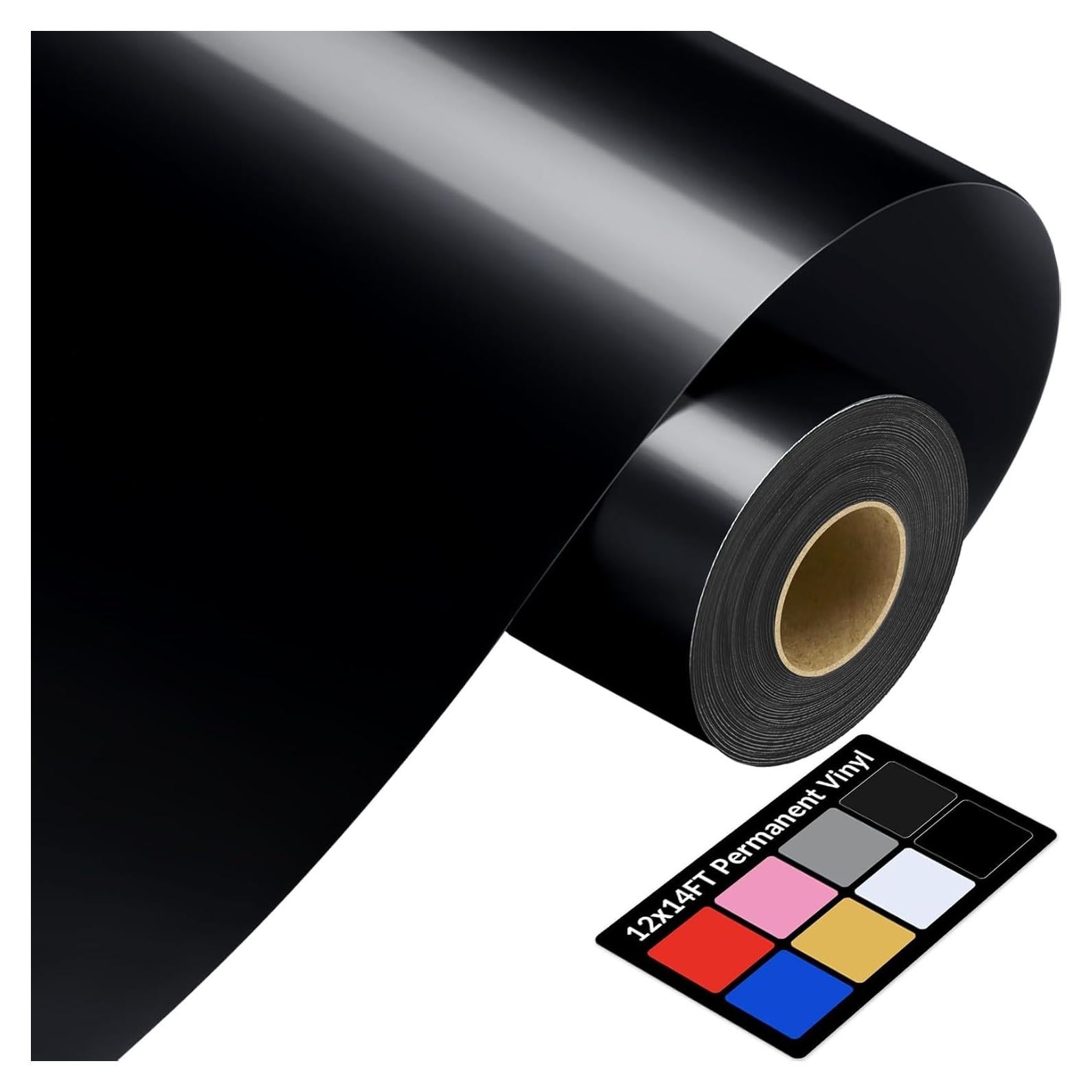 Vinilo Negro Brillante Sooez 12 x 4.27 m Adhesivo Permanente