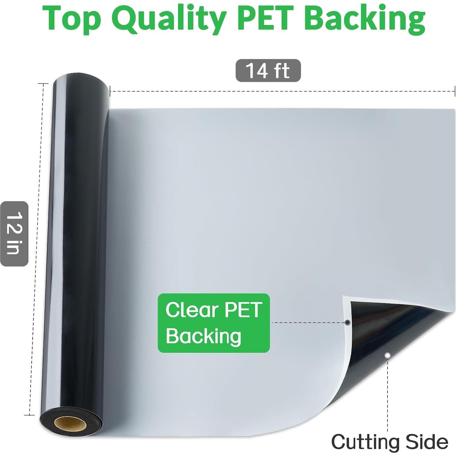 Vinilo Negro Brillante Sooez 12 x 4.27 m Adhesivo Permanente