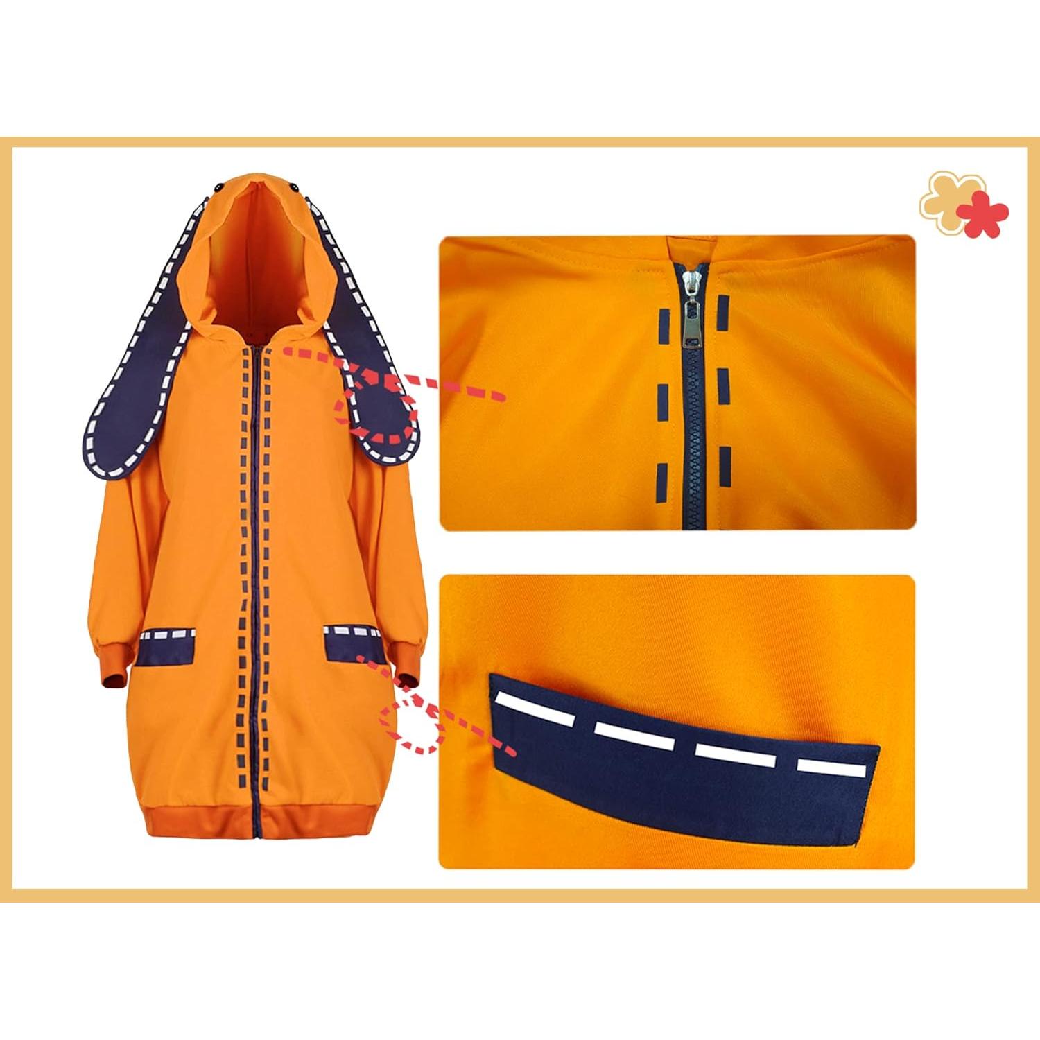 Disfraz de Cosplay Runa Chaqueta Naranja con Capucha