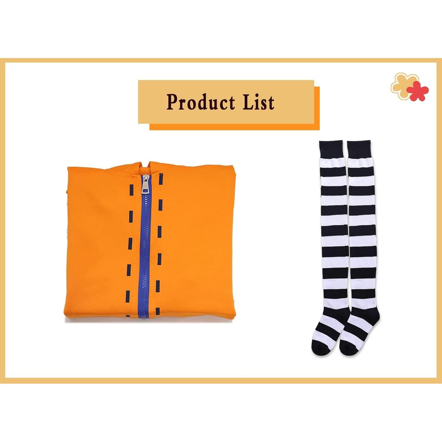 Disfraz de Cosplay Runa Chaqueta Naranja con Capucha