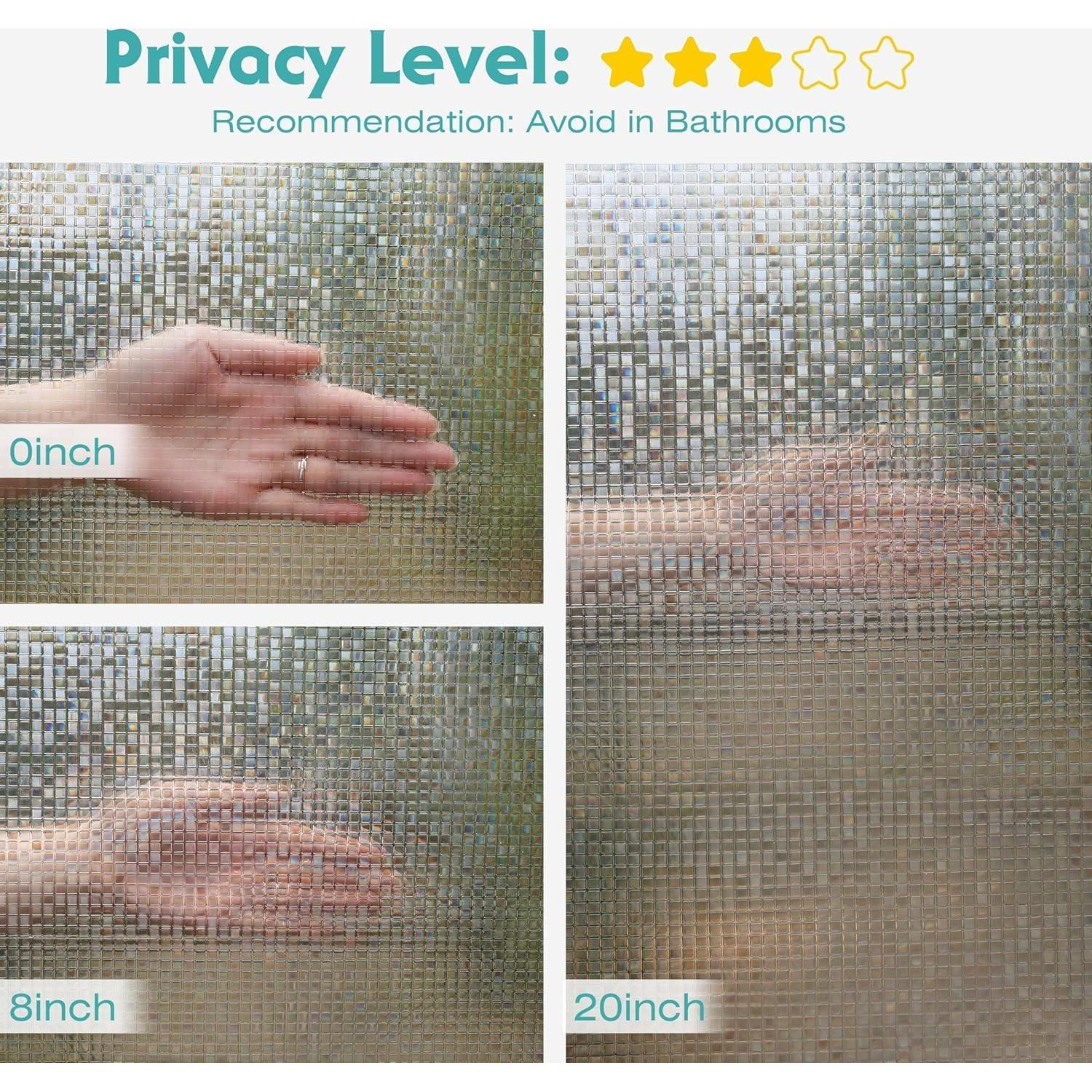 Película de Privacidad Mosaico Divertida 30x200 cm Sin Adhesivo