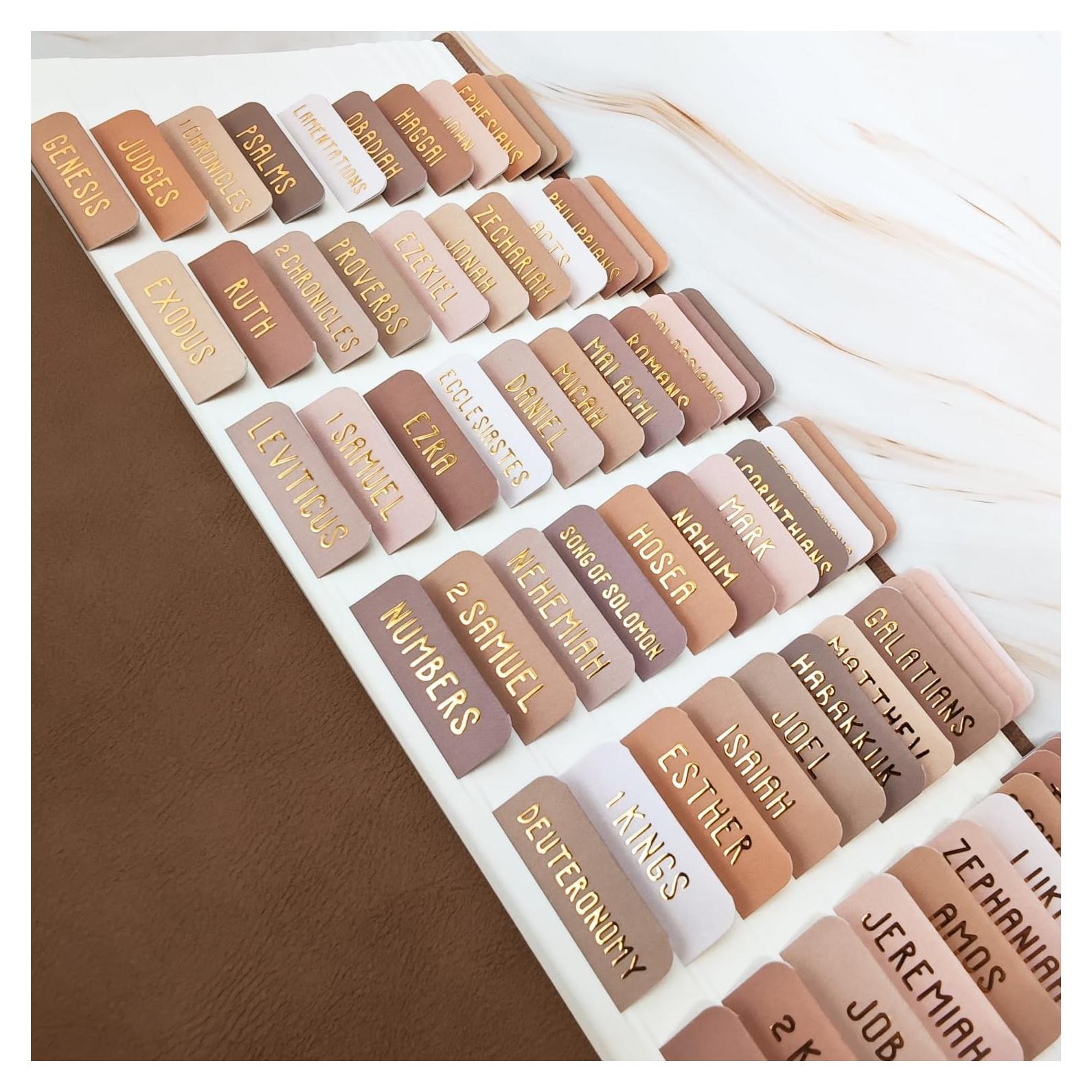 Etiquetas de Biblia Laminadas Uzriyl - 66 Piezas en Dorado