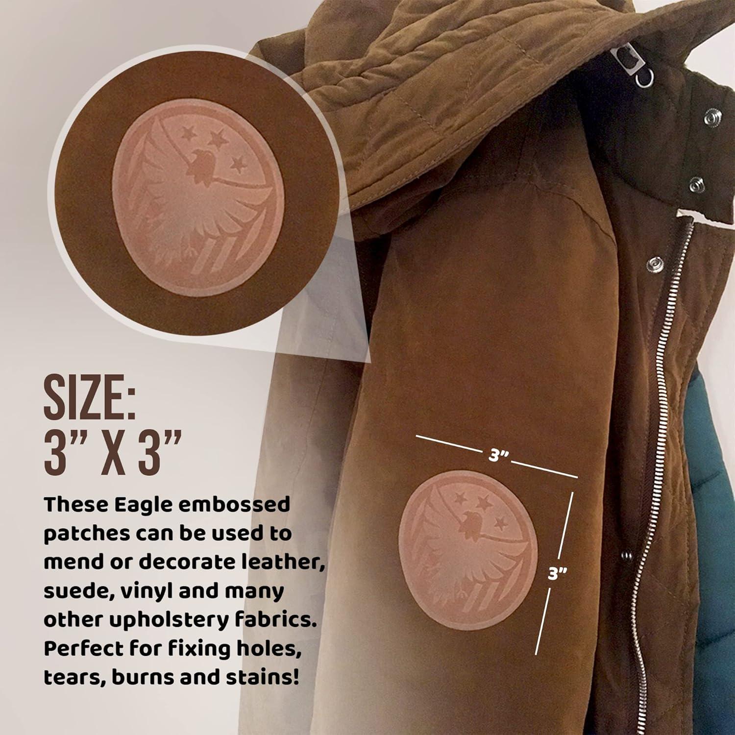 Parche de Reparación MastaPlasta Suede Beige 8cm Autoadhesivo