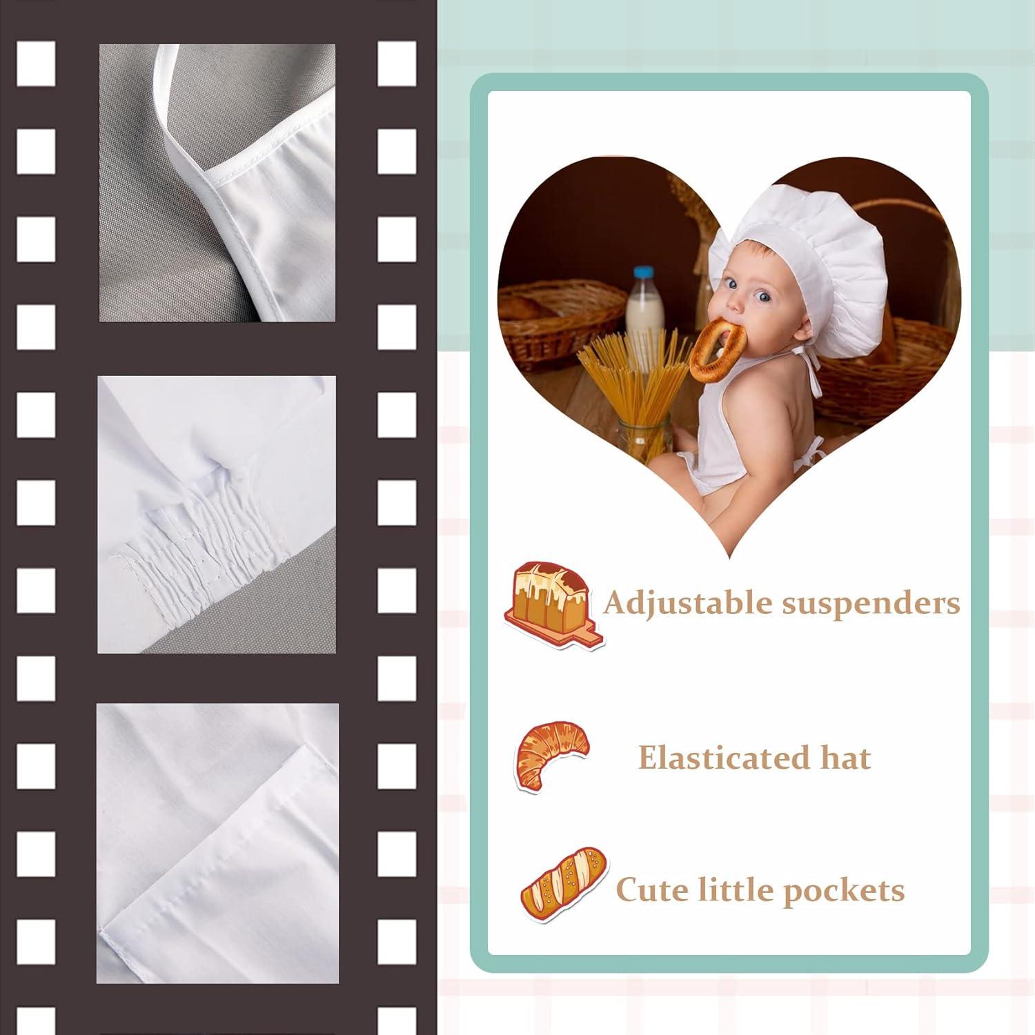 Disfraz de Chef para Bebés KHC-KHF Conjunto Sombrero y Delantal