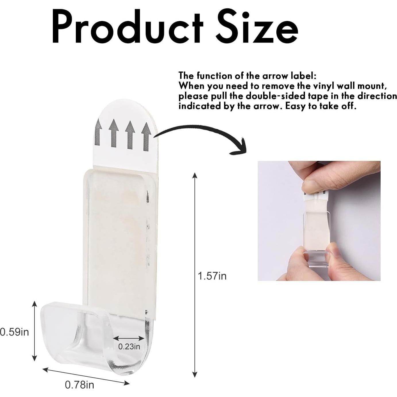 Soporte de Pared para Discos de Vinilo Pumwoy 18 PCS Acrílico