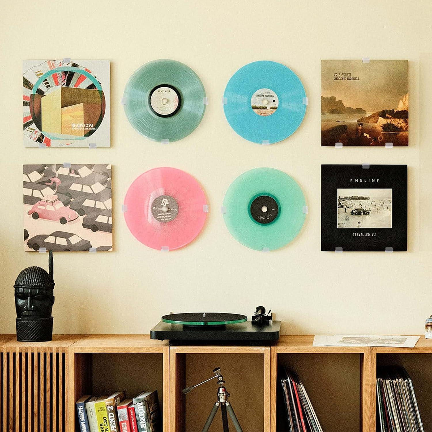 Soporte de Pared para Discos de Vinilo Pumwoy 18 PCS Acrílico