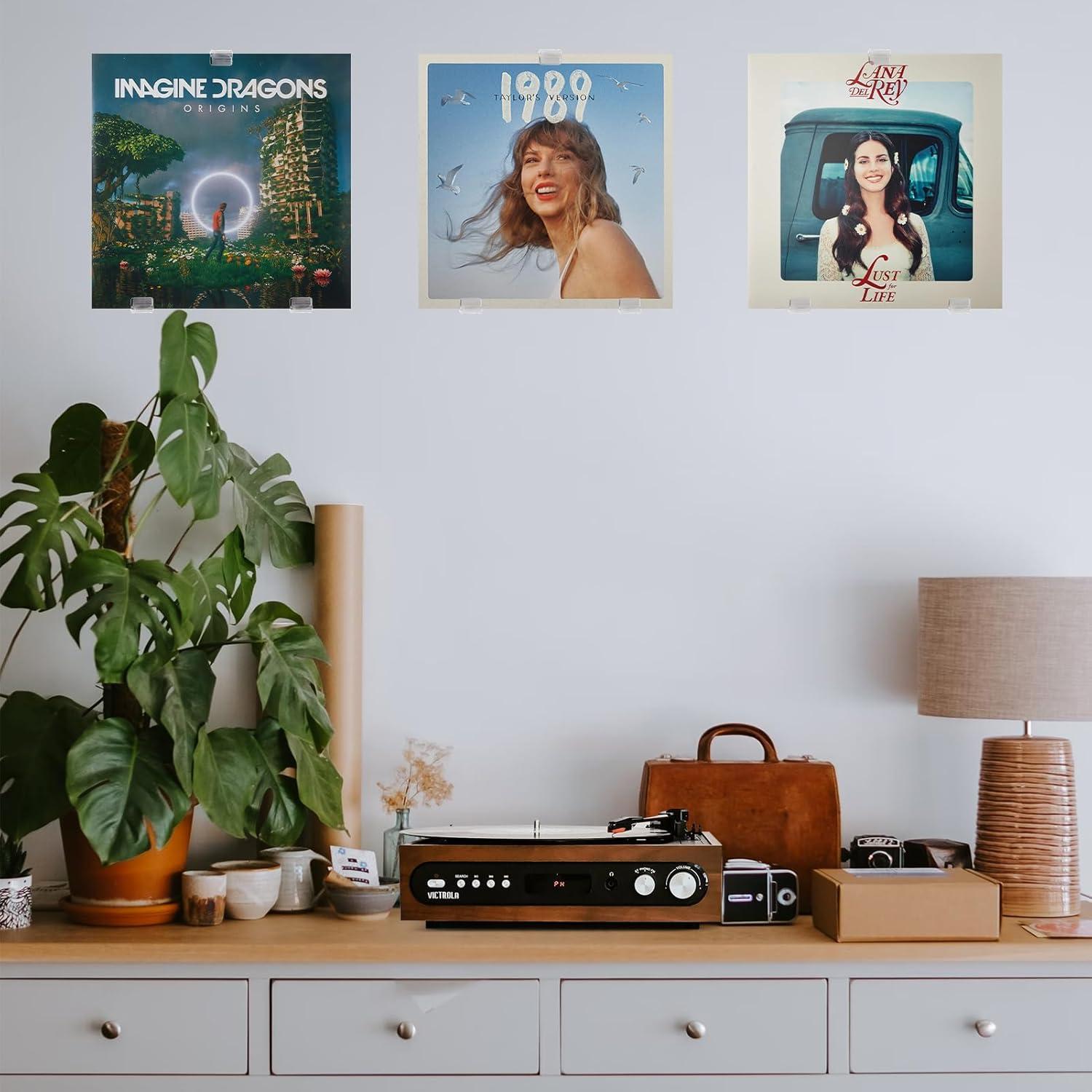 Soporte de Pared para Discos de Vinilo Pumwoy 18 PCS Acrílico