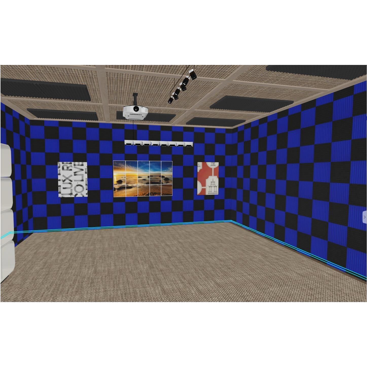 48 Paneles Acústicos Espuma Aislante de Sonido 30x30 cm