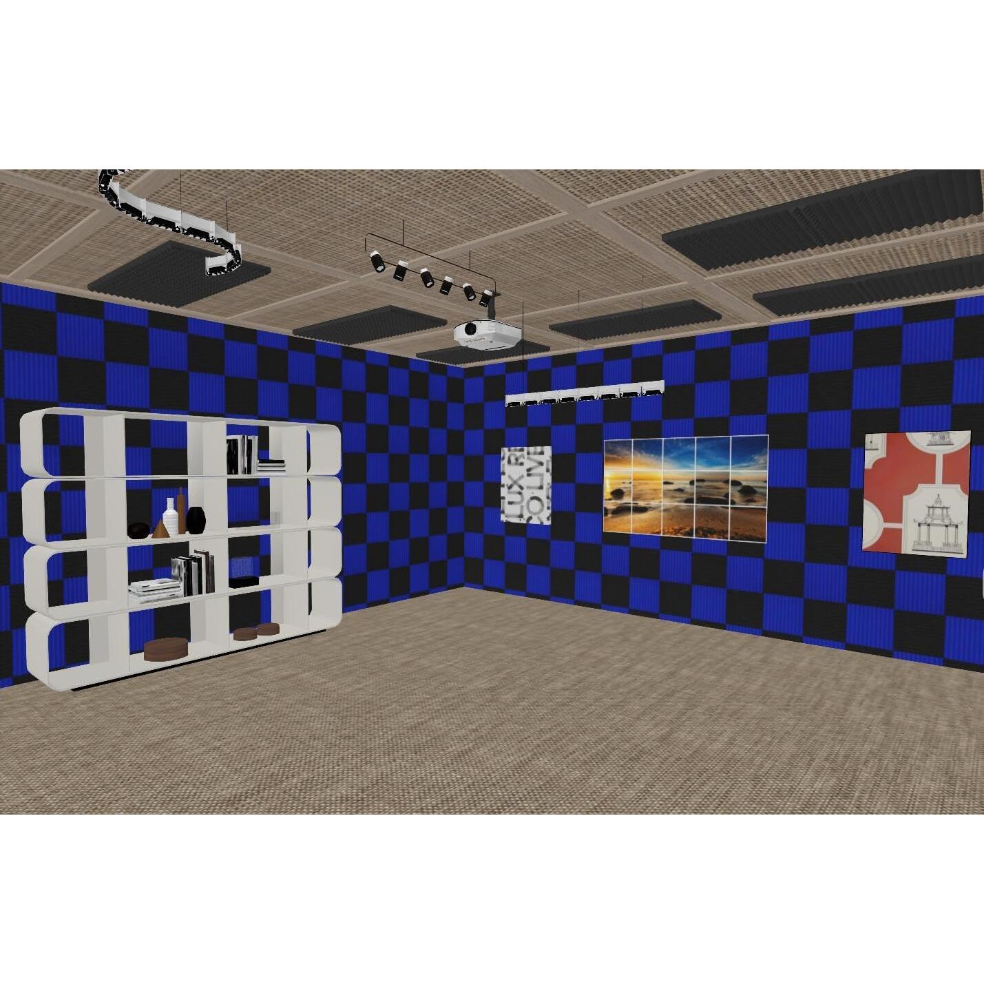 48 Paneles Acústicos Espuma Aislante de Sonido 30x30 cm