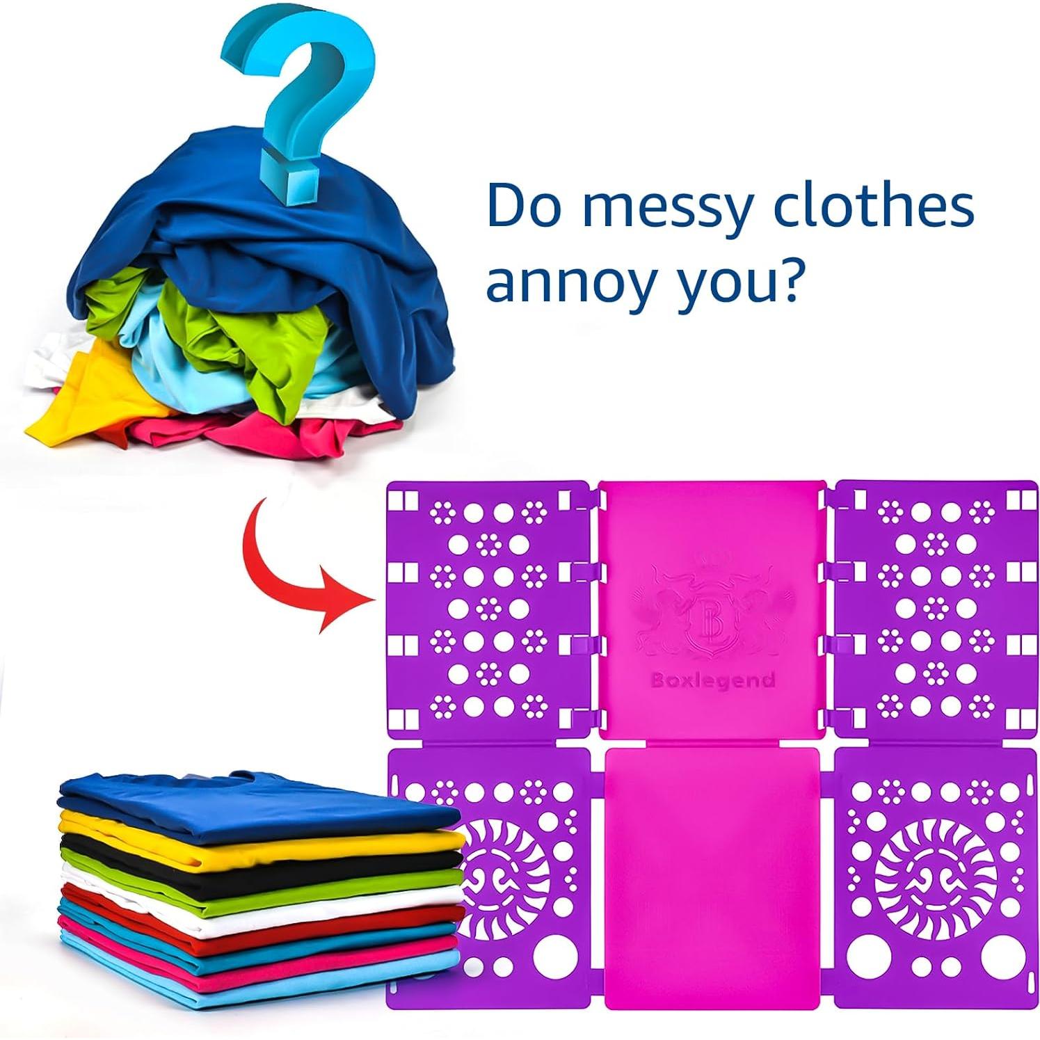 Tablero de Doblado de Camisetas BoxLegend V3 - Púrpura y Rosa