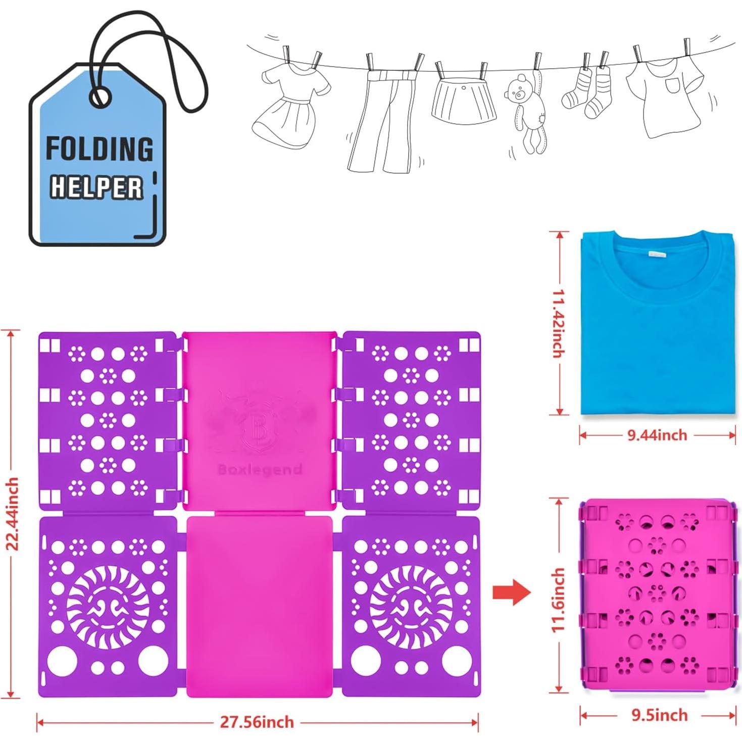 Tablero de Doblado de Camisetas BoxLegend V3 - Púrpura y Rosa