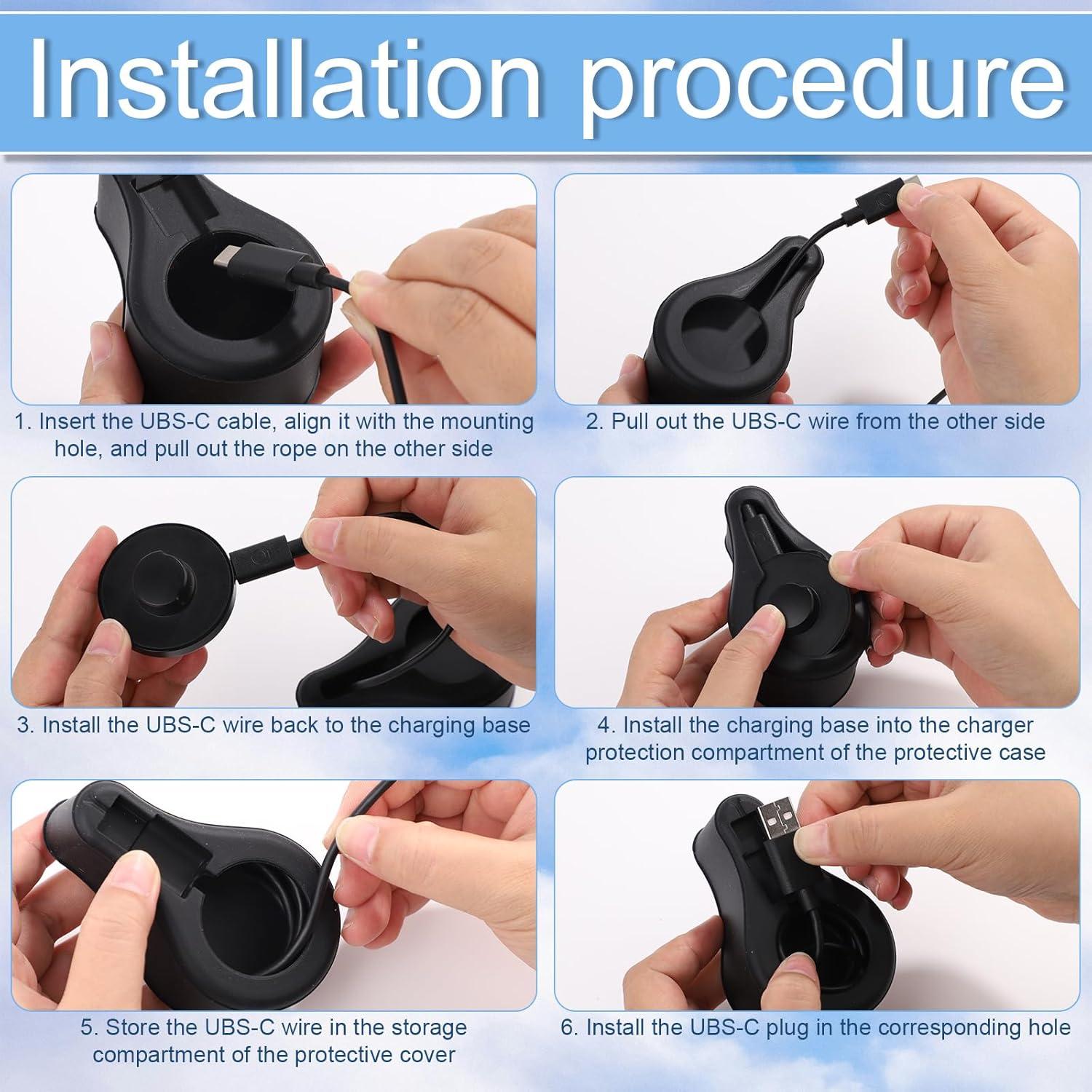 Funda Protectora de Silicona para Cargador Oura Ring Gen3 - Negro