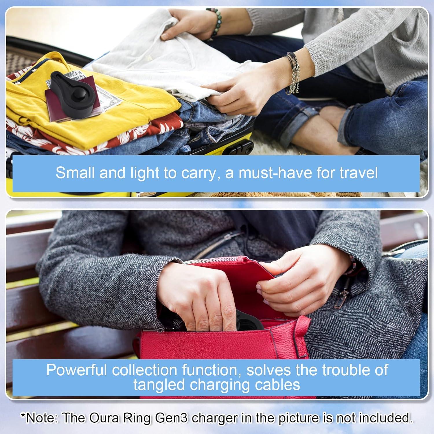 Funda Protectora de Silicona para Cargador Oura Ring Gen3 - Negro