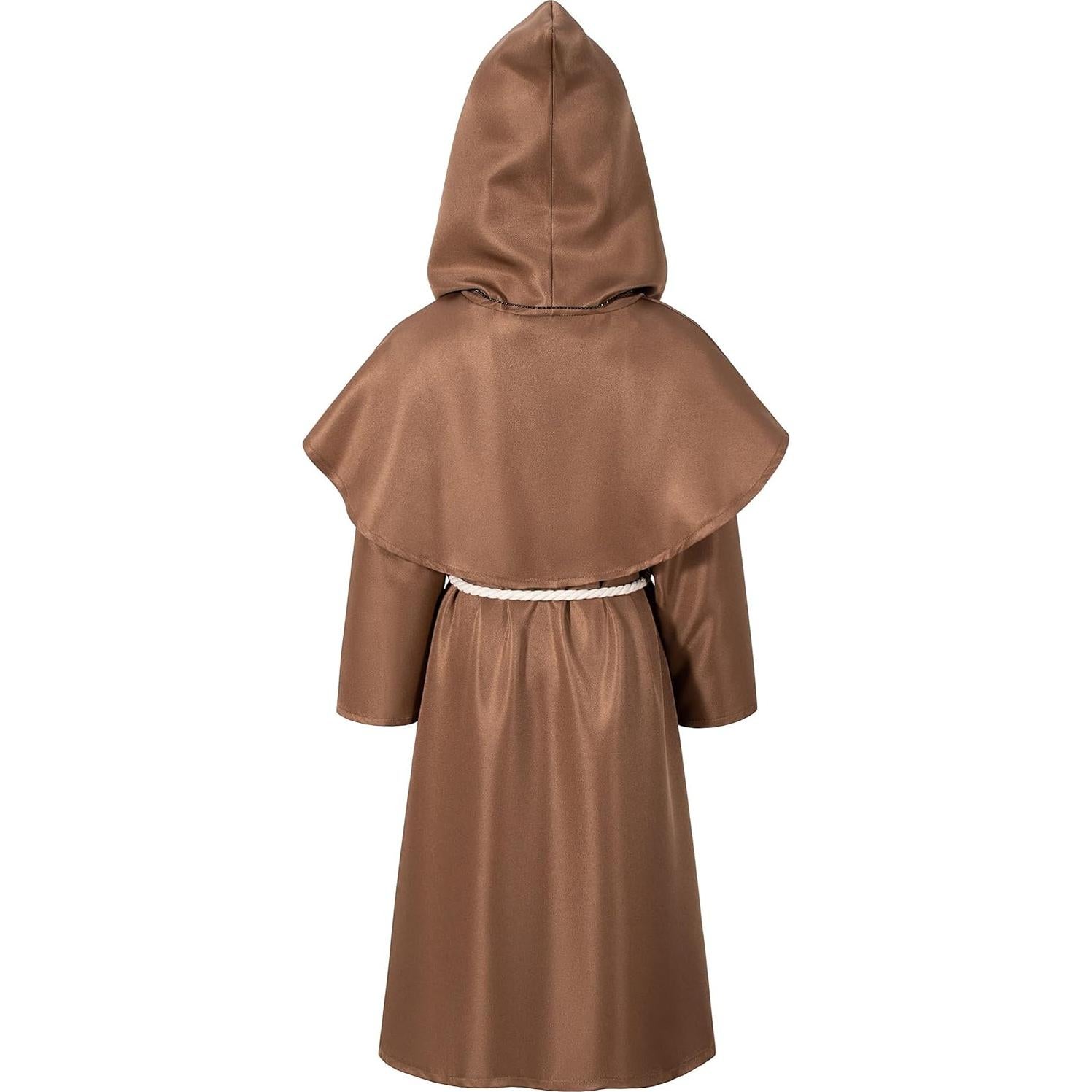 Disfraz de Monje Medieval Renacentista para Niños 10-11 Años