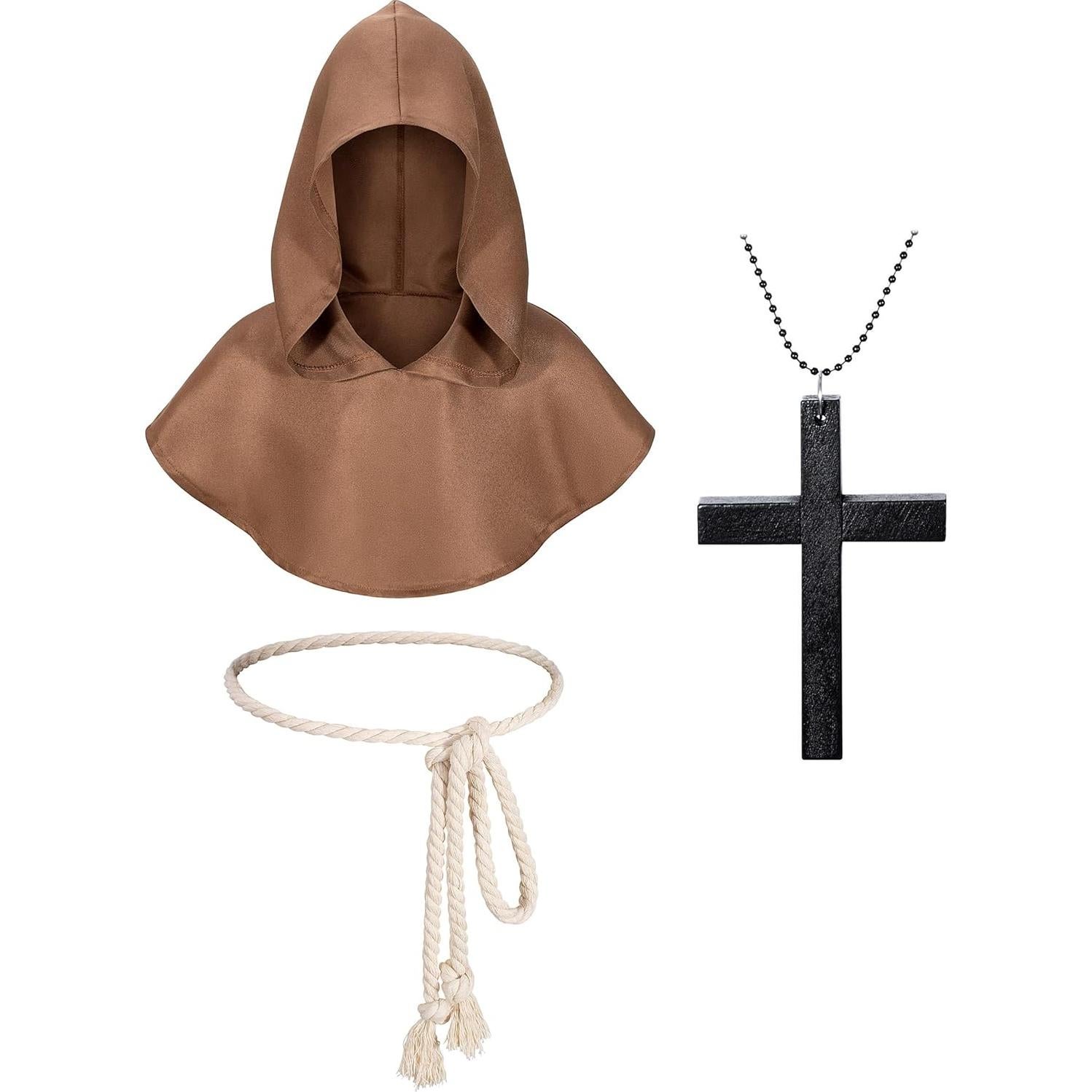 Disfraz de Monje Medieval Renacentista para Niños 10-11 Años