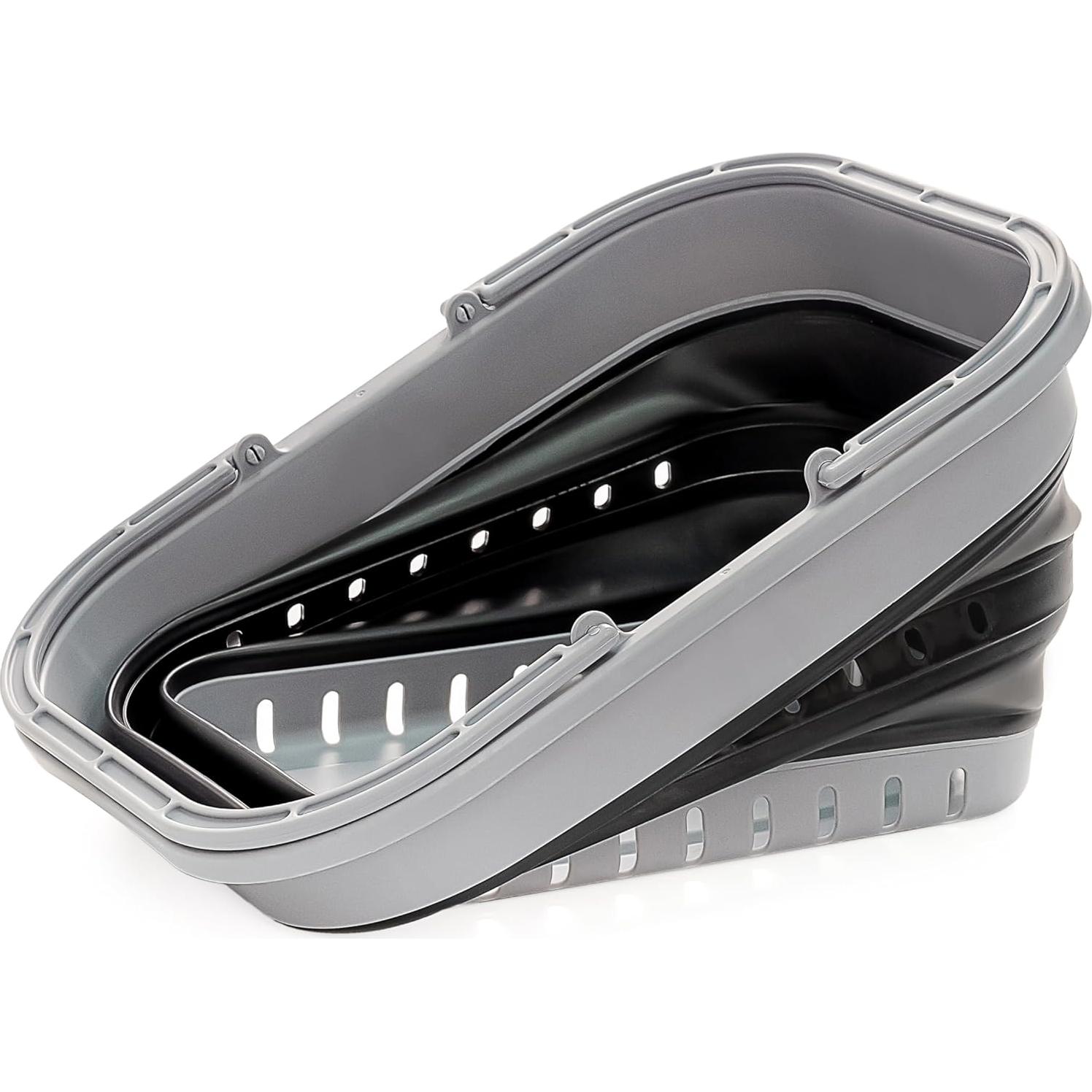 Cubo Plegable SAMMART 19L Gris/Negro - Canasta de Picnic