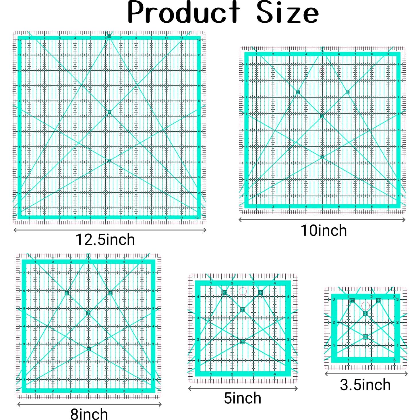 Juego de Reglas de Acolchado Acrílicas BUZHIFF - 5 Piezas