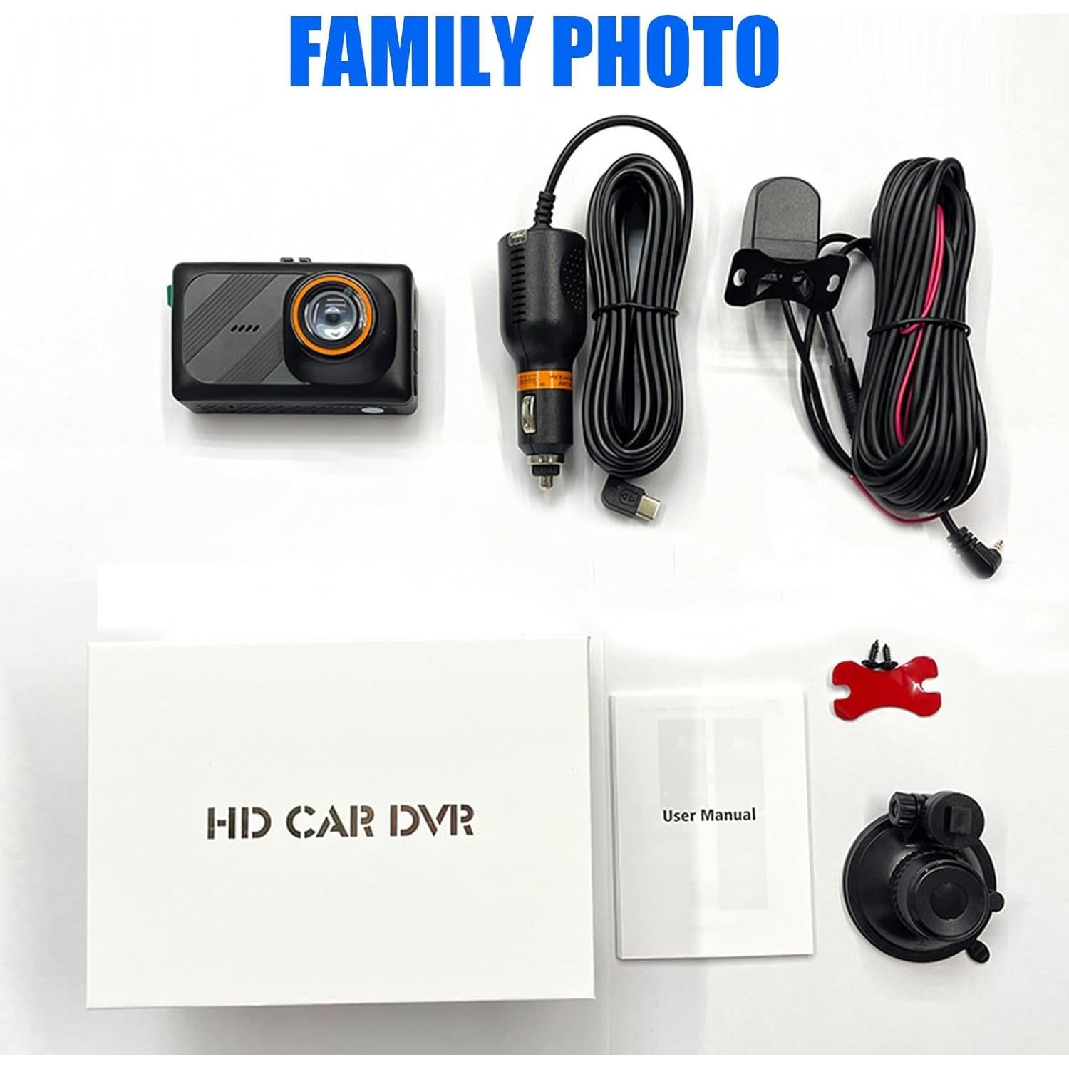 Cámara Dash 4K Delantera y 2K Trasera LNBEI, WiFi, 3"