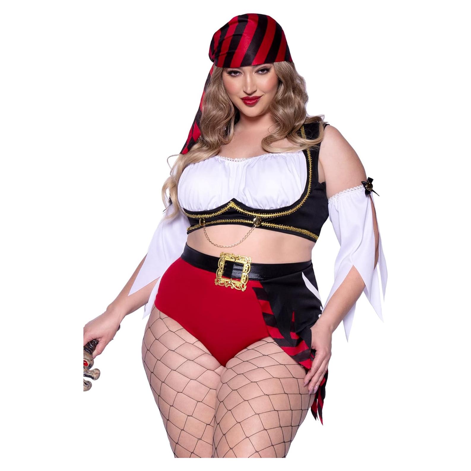 Disfraz de Pirata Malvada Leg Avenue 4 Piezas Talla 2X