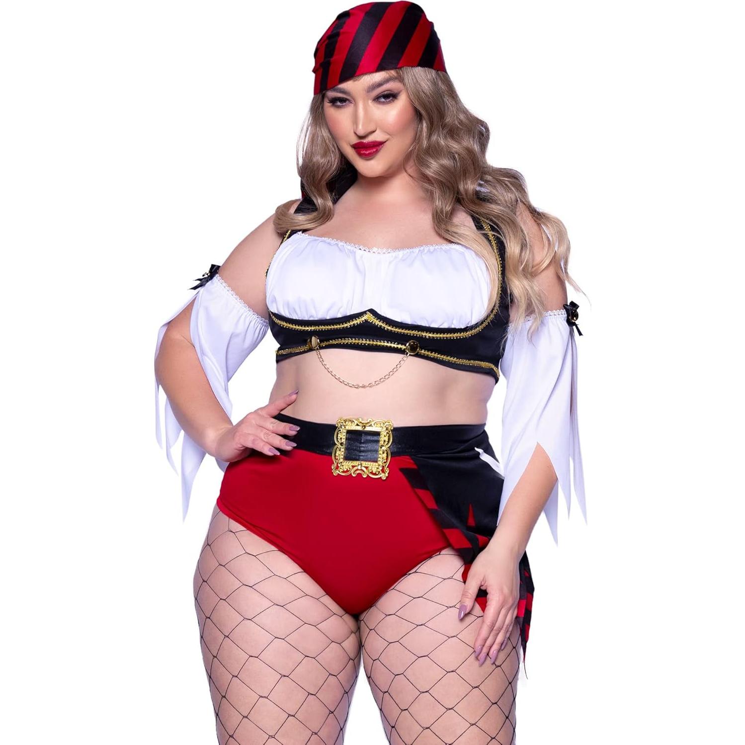 Disfraz de Pirata Malvada Leg Avenue 4 Piezas Talla 2X