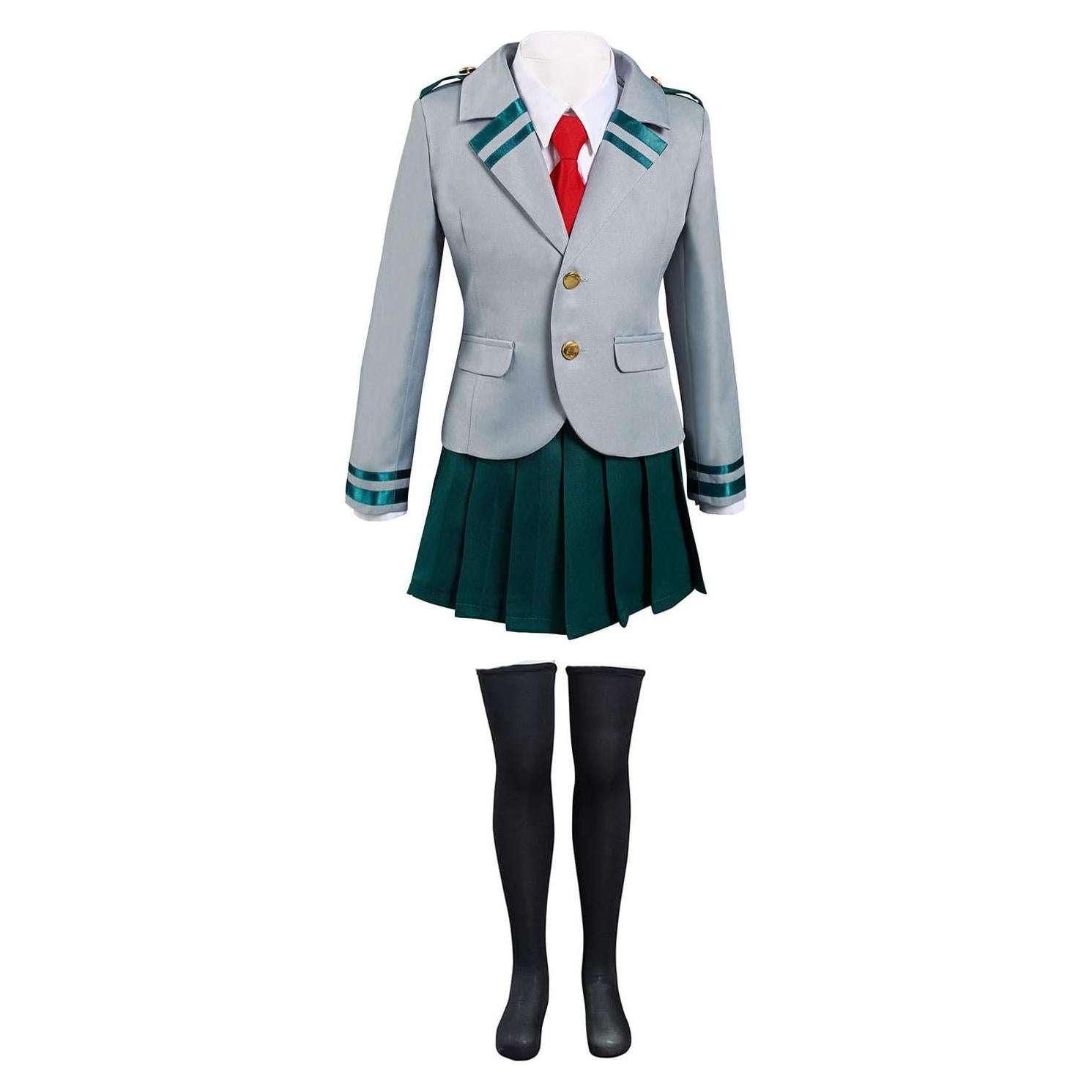 Disfraz Escolar Cosplay Niñas Verde - Tamaño Grande