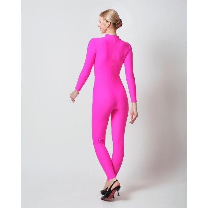 Mono Bodycon de Cuello Alto Speerise para Mujeres Rosa Fucsia