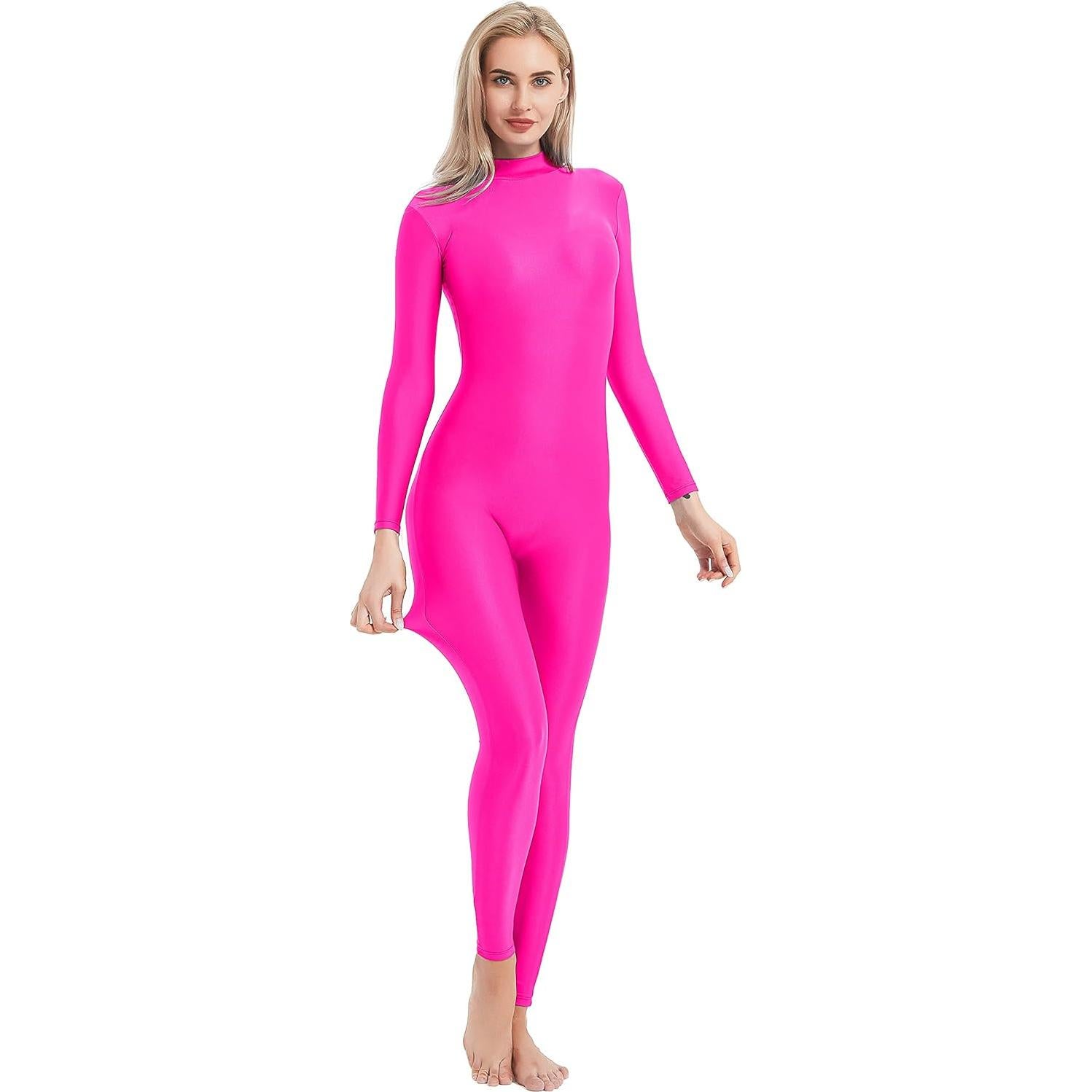 Mono Bodycon de Cuello Alto Speerise para Mujeres Rosa Fucsia