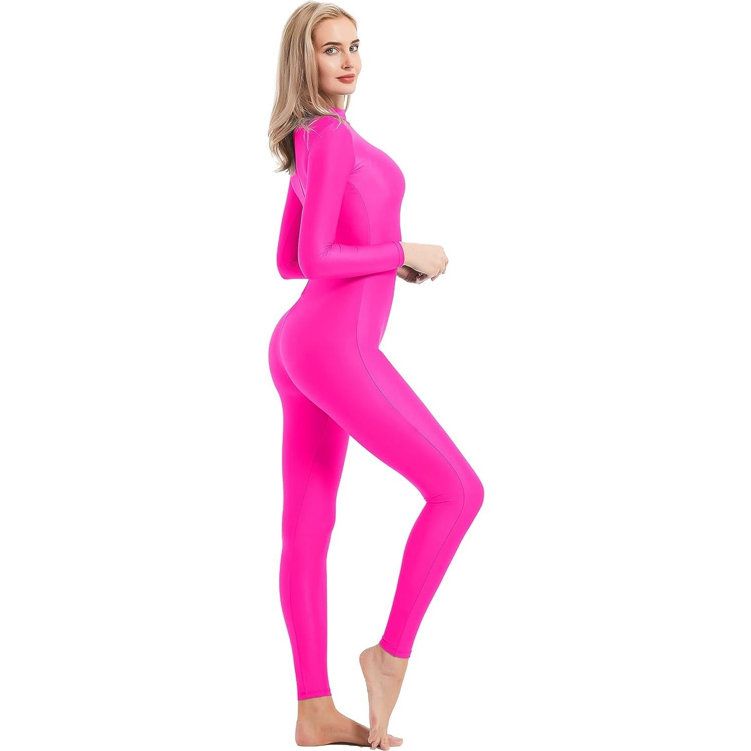 Mono Bodycon de Cuello Alto Speerise para Mujeres Rosa Fucsia