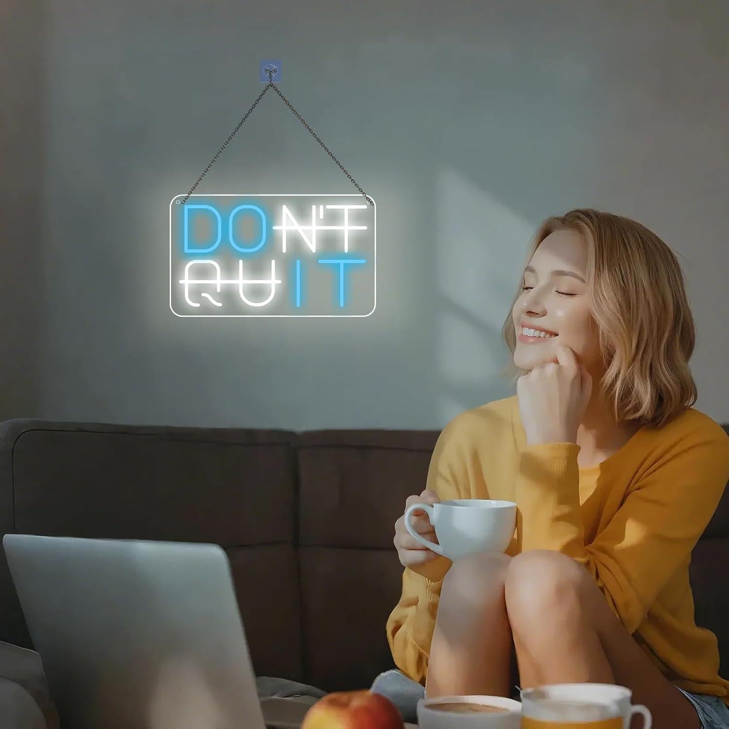 Letrero LED Neón Cjgyz 'No Te Rindas' 42x25.4cm USB Ajustable