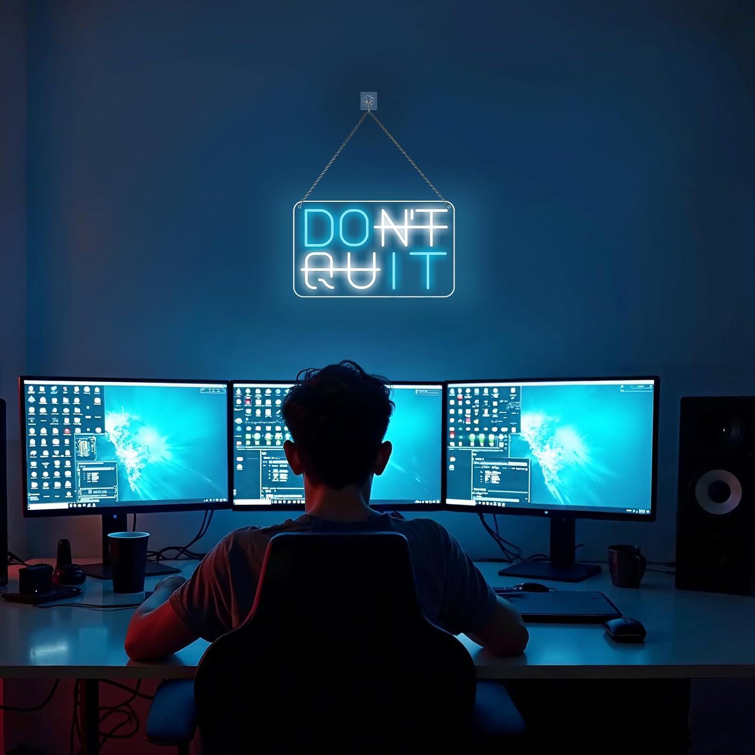 Letrero LED Neón Cjgyz 'No Te Rindas' 42x25.4cm USB Ajustable