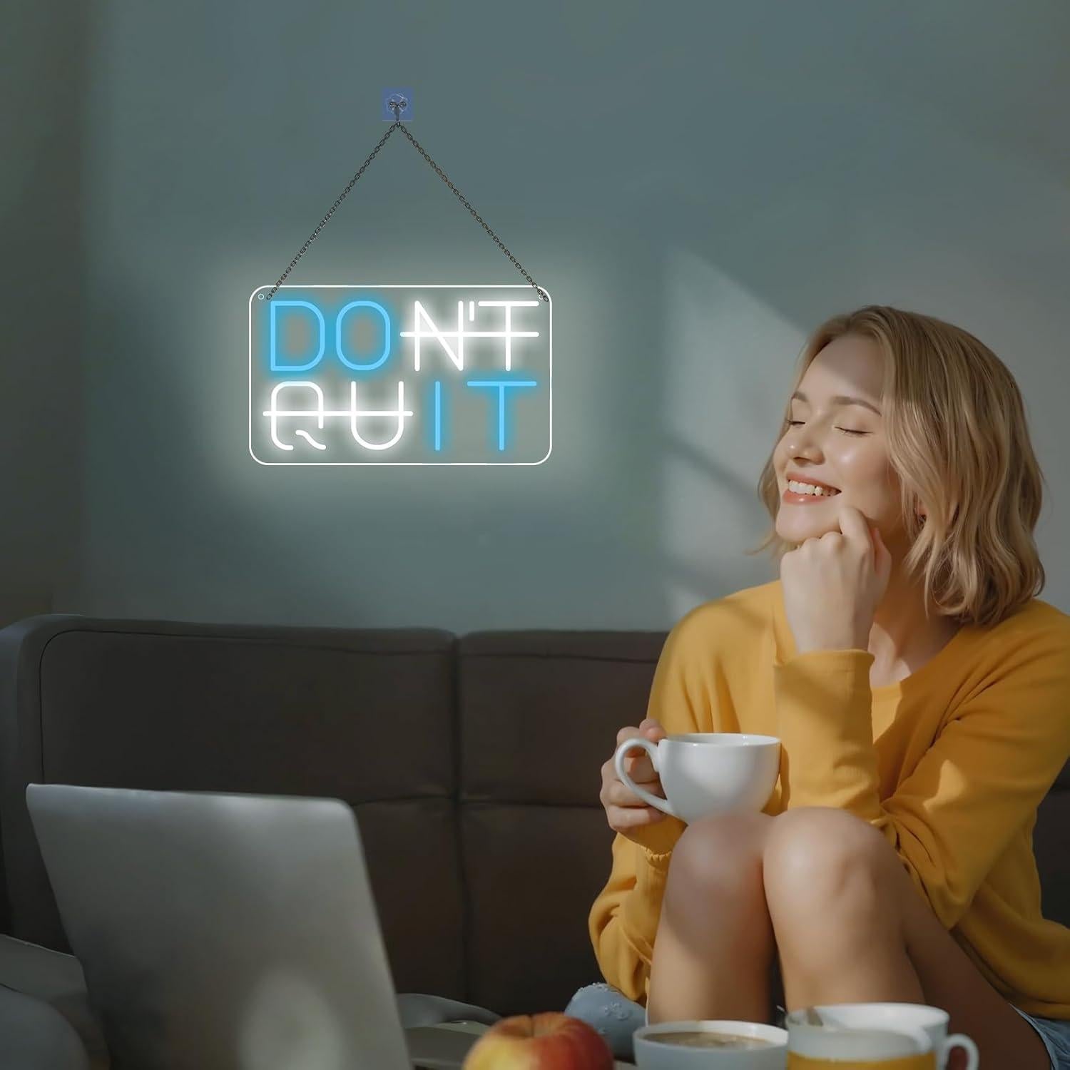 Letrero LED Neón Cjgyz 'No Te Rindas' 42x25.4cm USB Ajustable