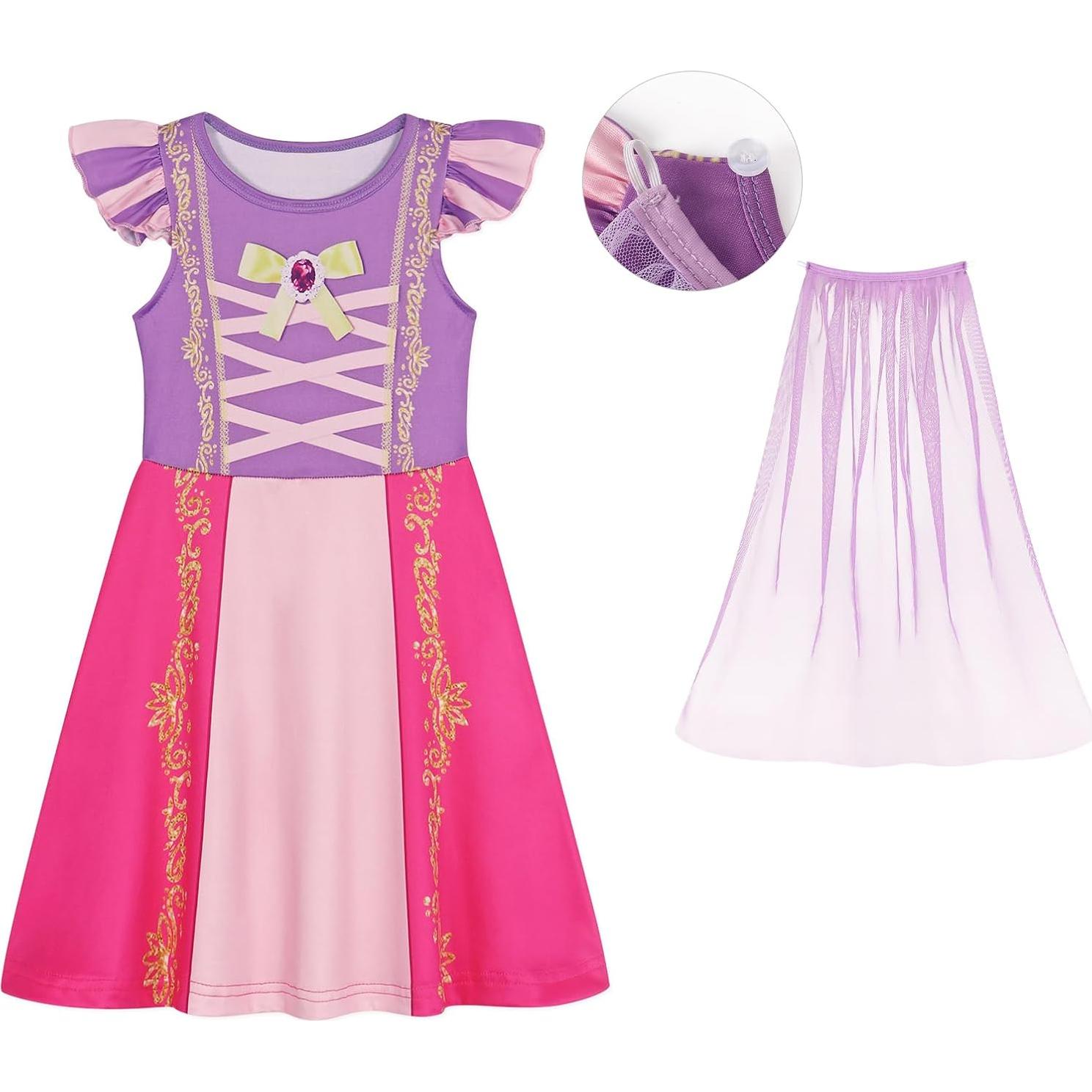 Vestido de Princesa WonderBabe con Capa para Niñas 6-7 Años