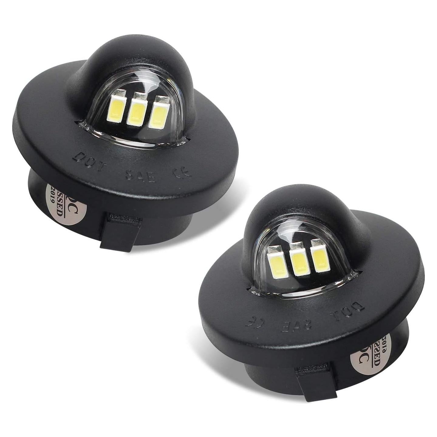 Luz de Placa de Licencia LED RUXIFEY 6500K Impermeable - Paquete de 2