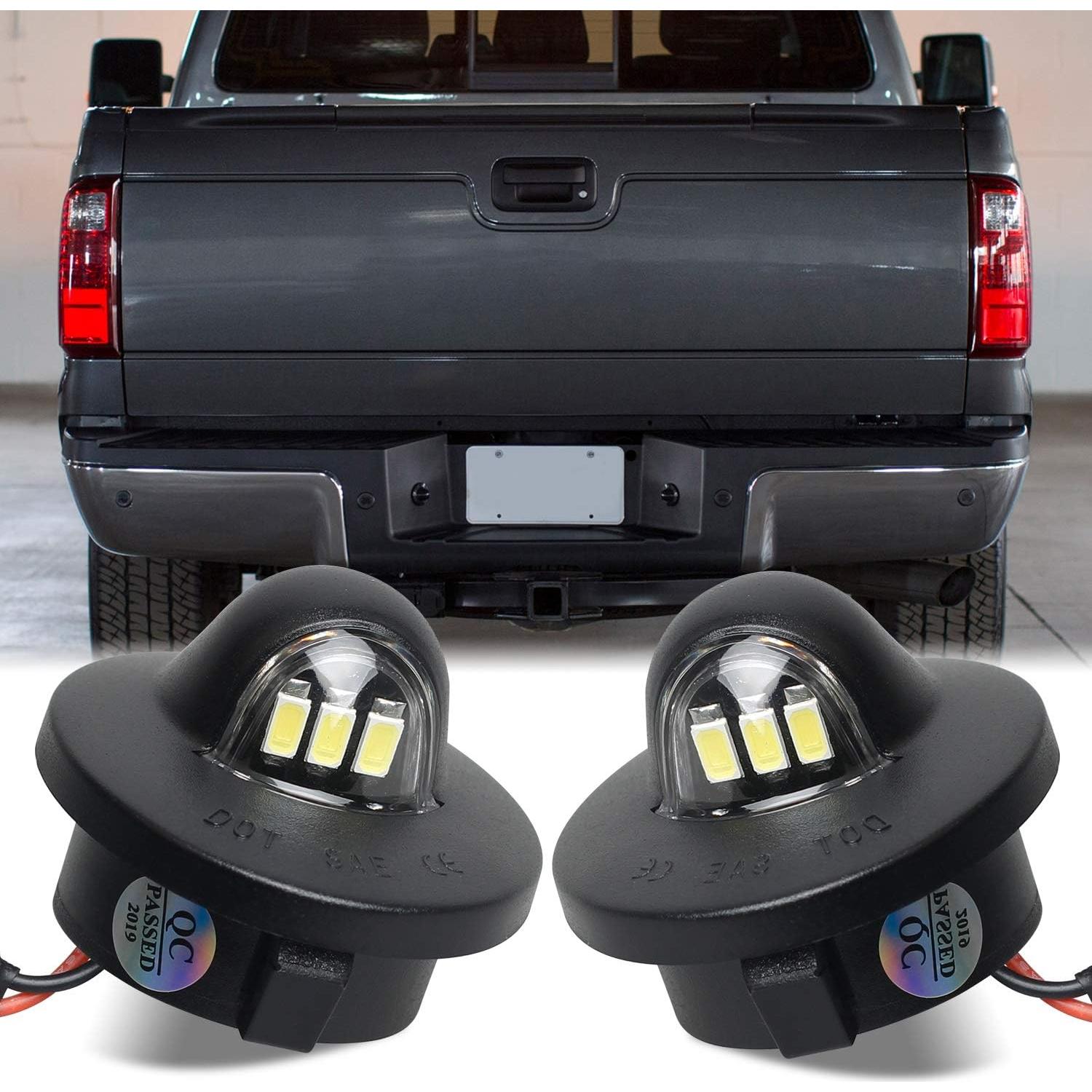 Luz de Placa de Licencia LED RUXIFEY 6500K Impermeable - Paquete de 2