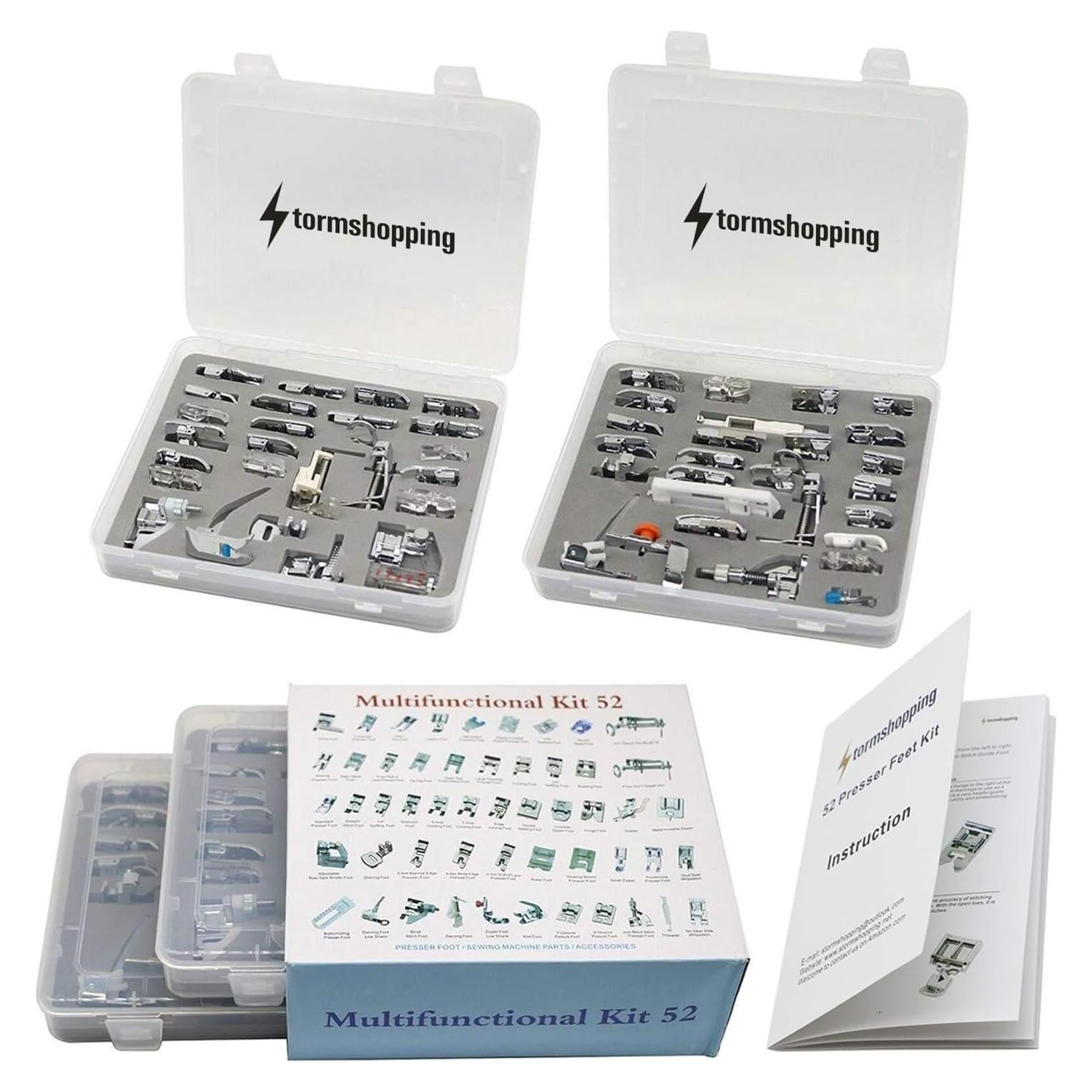 Juego de 52 Piezas de Patas de Prensatelas STORMSHOPPING