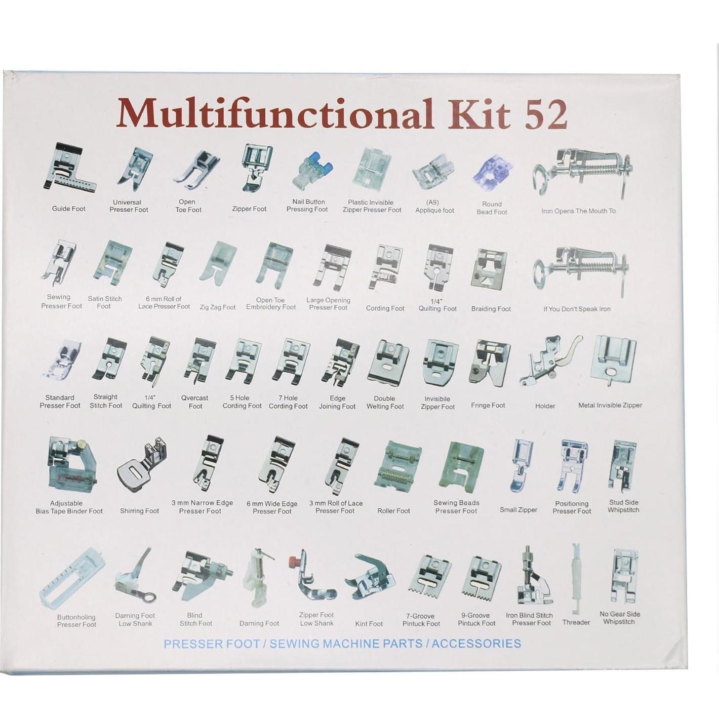 Juego de 52 Piezas de Patas de Prensatelas STORMSHOPPING