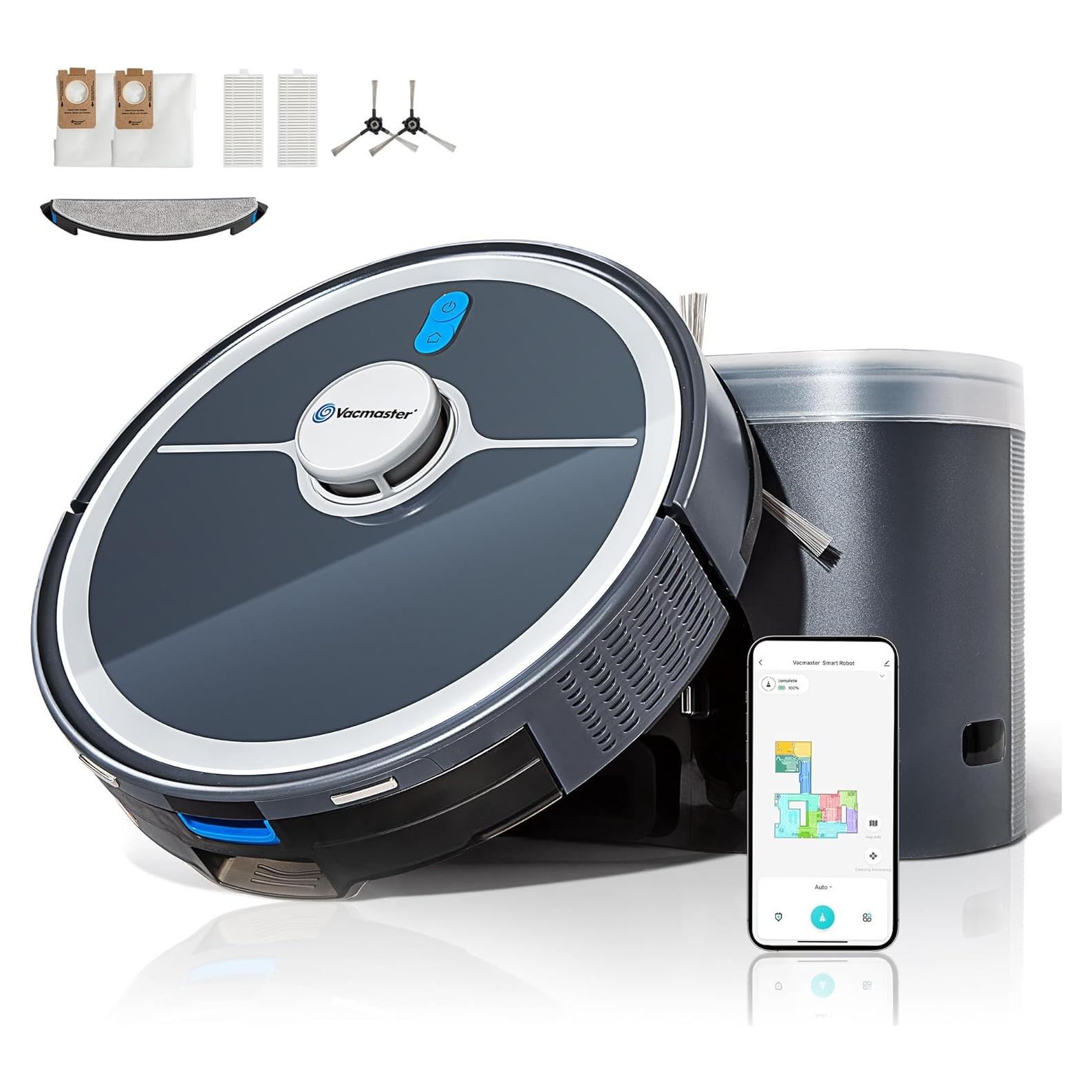 Aspiradora Robot Vacmaster V10i 3 en 1 con Mopa y Auto-Vaciado